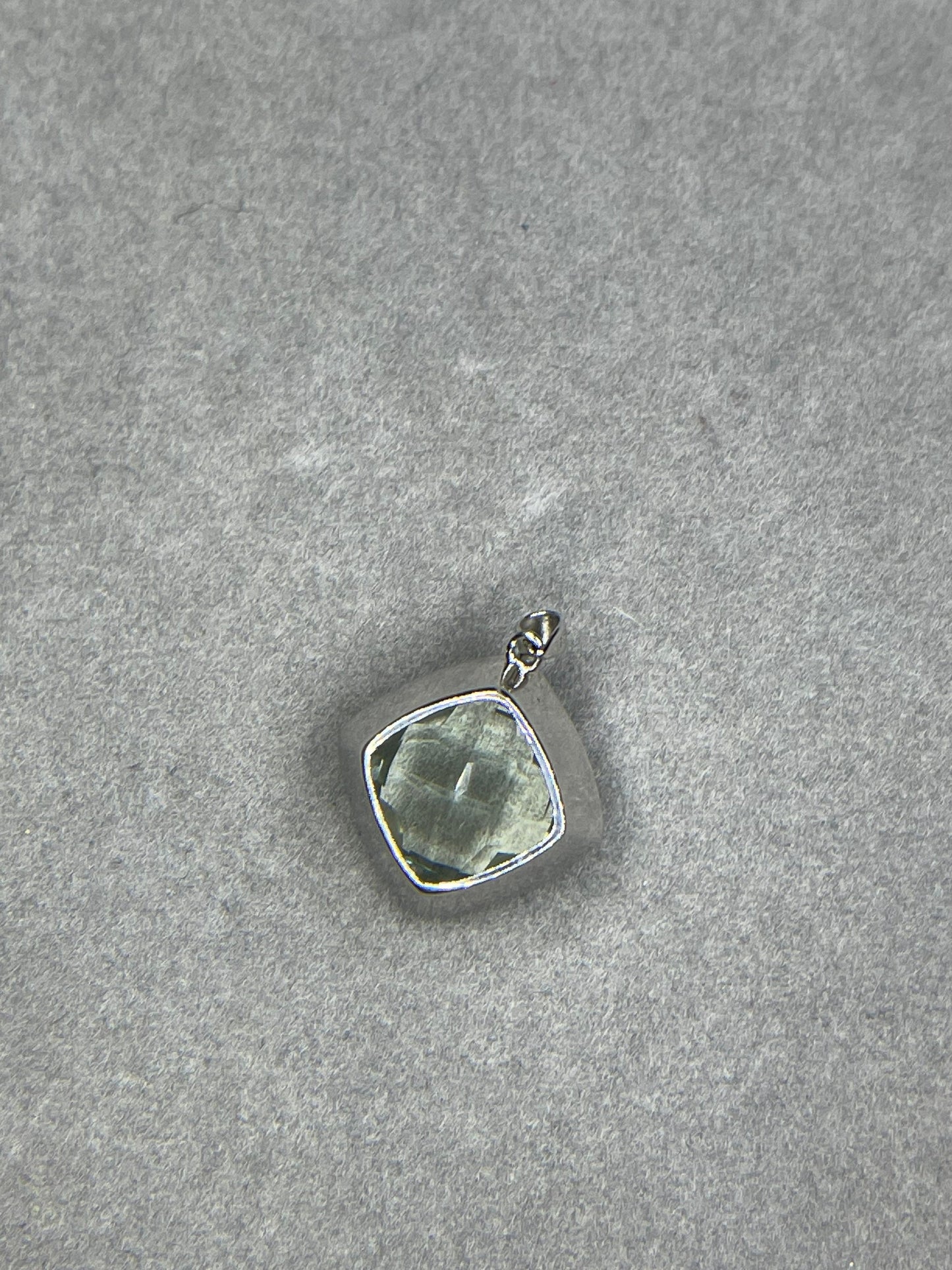 20 Carat Green Amethyst Sterling Silver Pendant