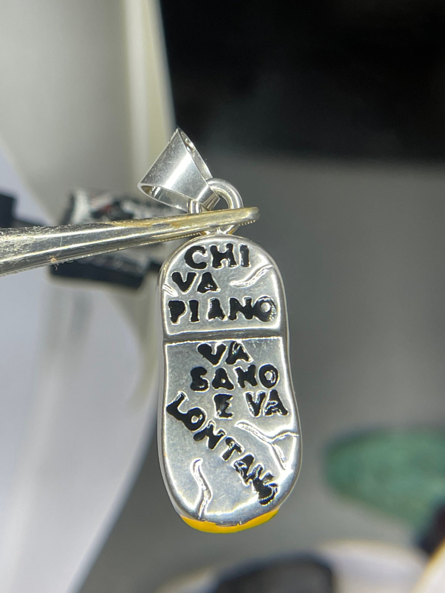 Handmade Designer Shoe Sterling Silver Pendant