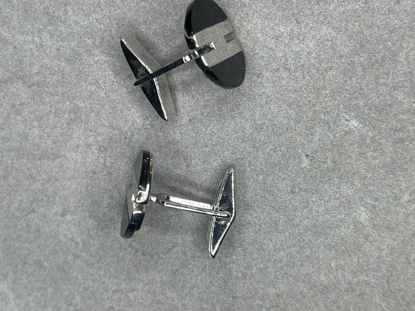 Black Onyx & Sterling Silver Cufflinks