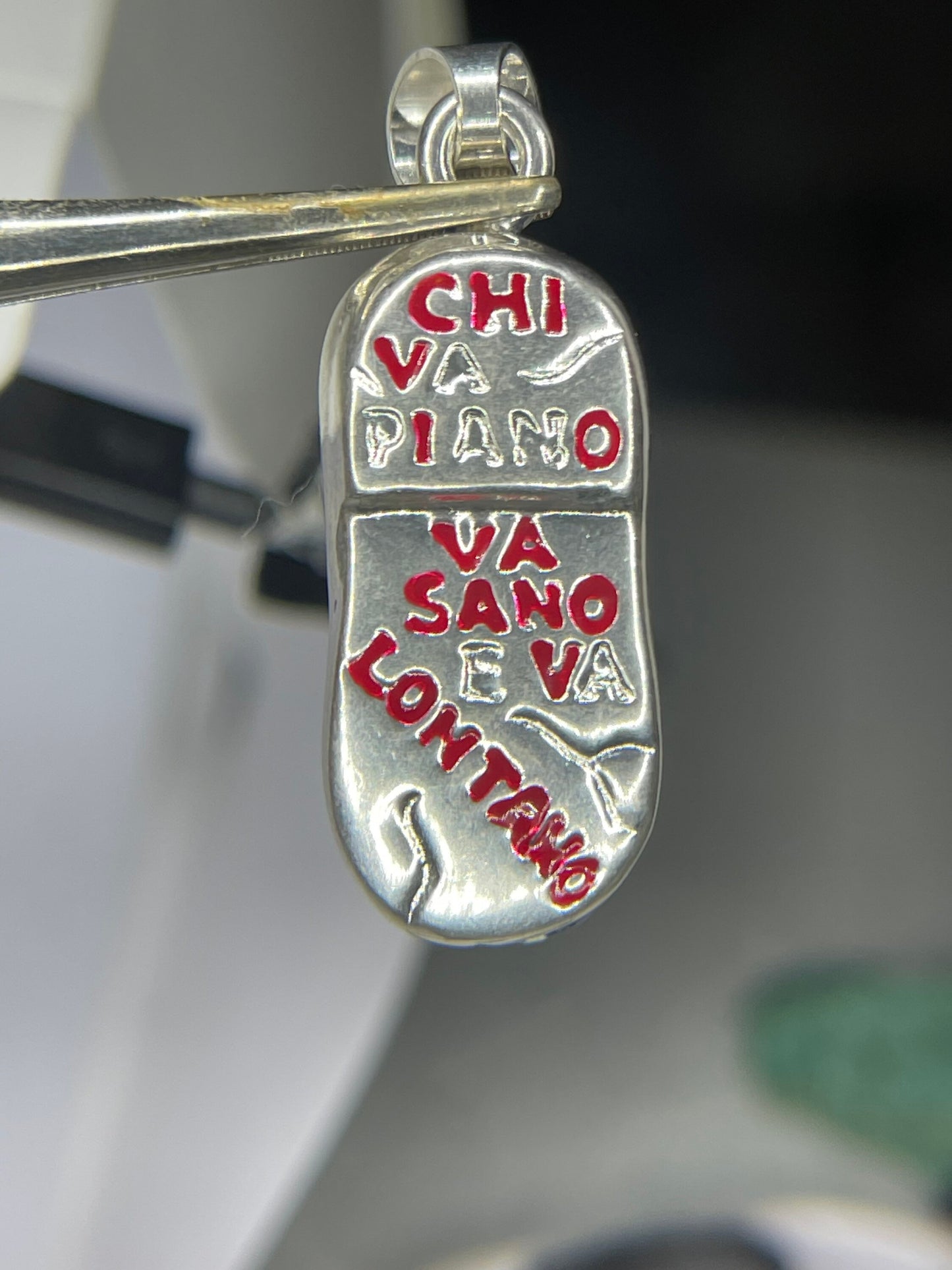 Handmade Designer Shoe Sterling Silver Pendant