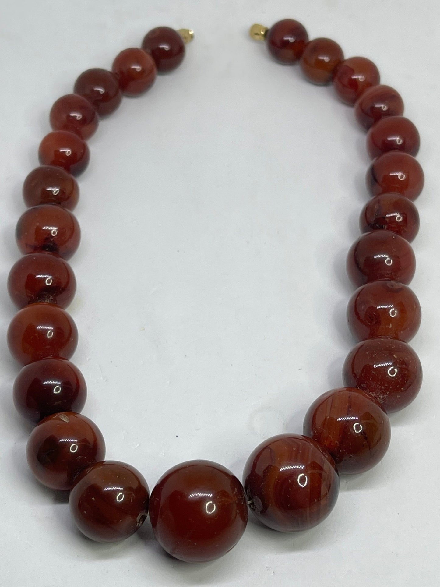 Large Carnelian Beaded Handmade Choker Necklace