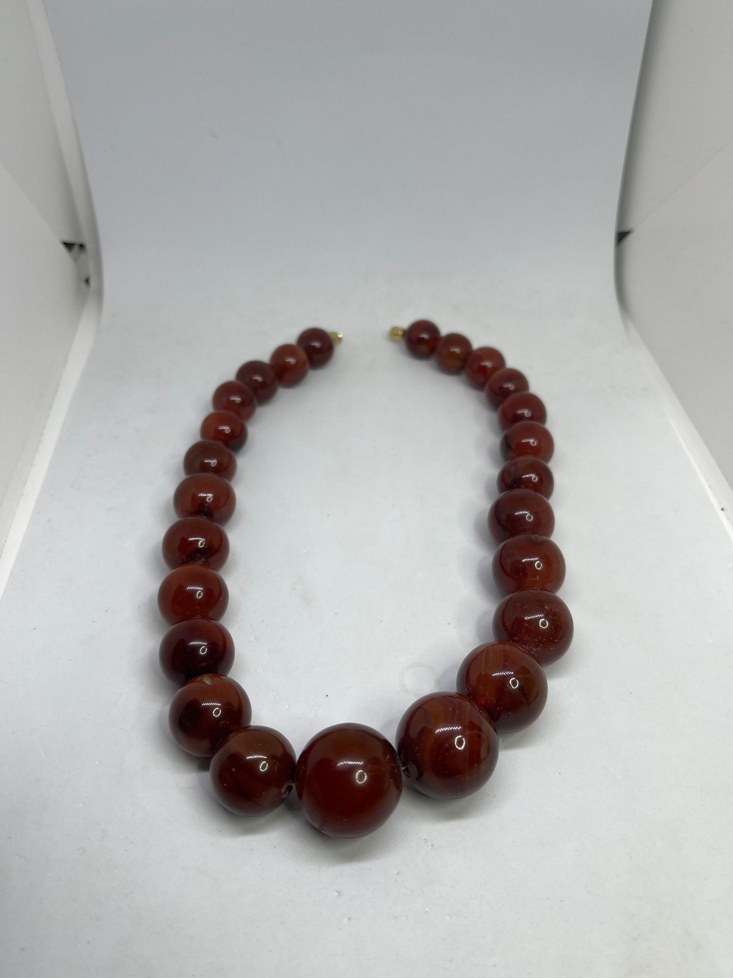 Large Carnelian Beaded Handmade Choker Necklace