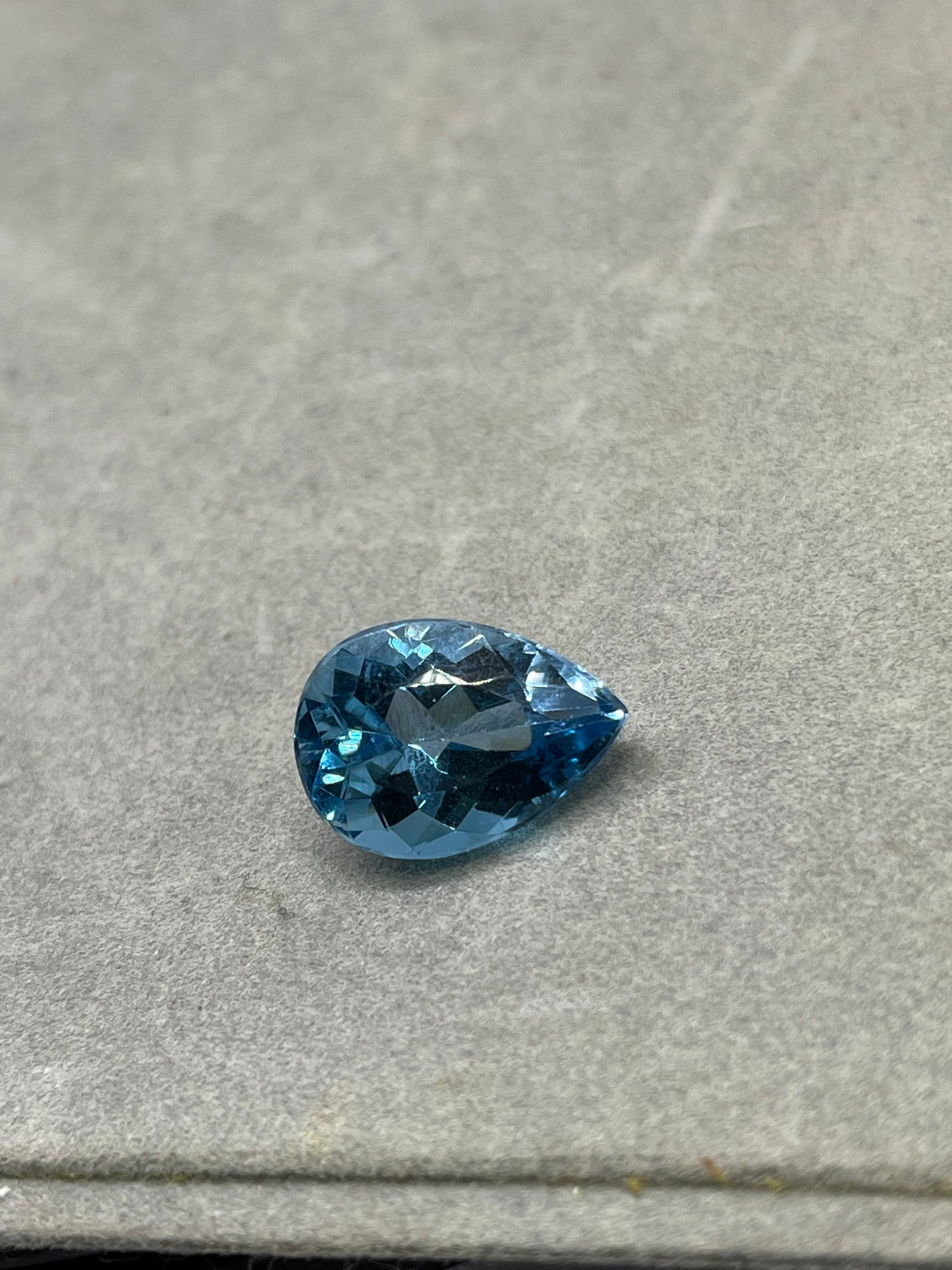 14.51 Carat Blue Topaz Pear Cut Loose Stone