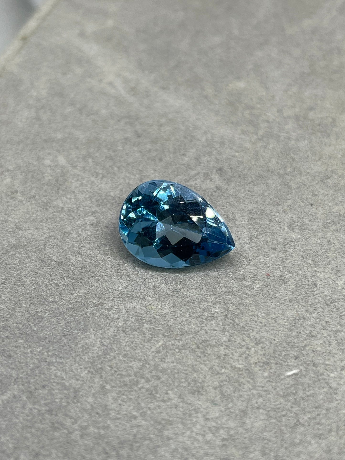 14.51 Carat Blue Topaz Pear Cut Loose Stone