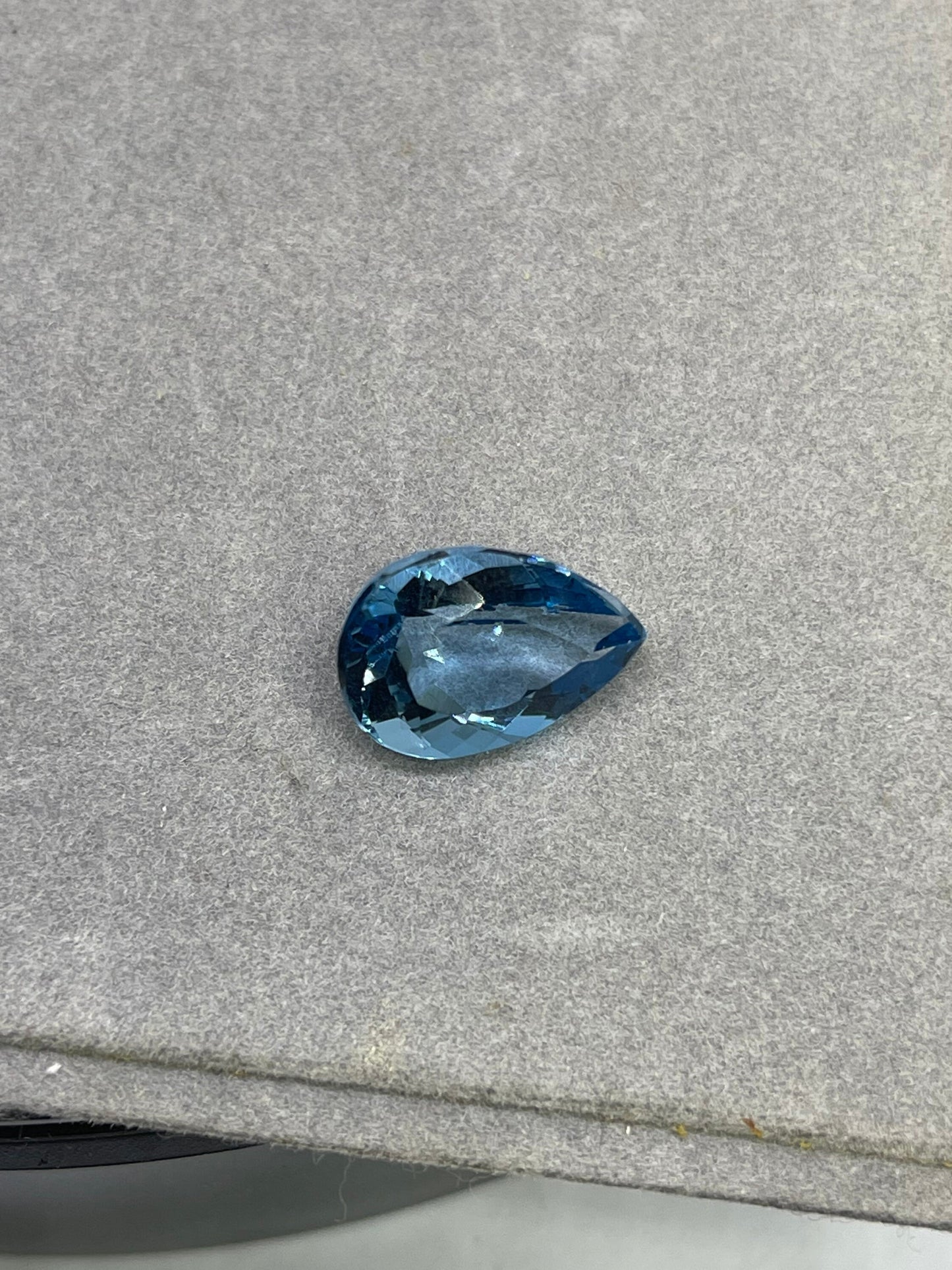 14.51 Carat Blue Topaz Pear Cut Loose Stone