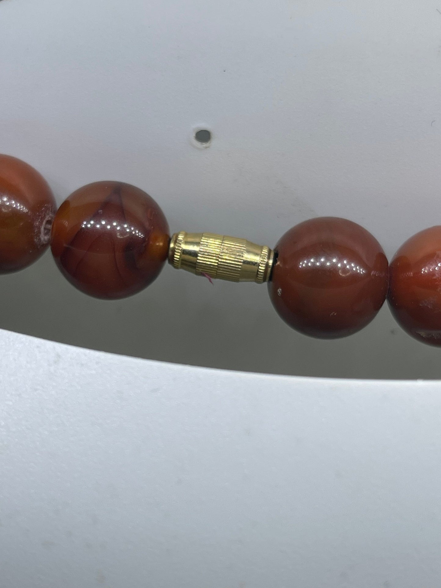 Large Carnelian Beaded Handmade Choker Necklace