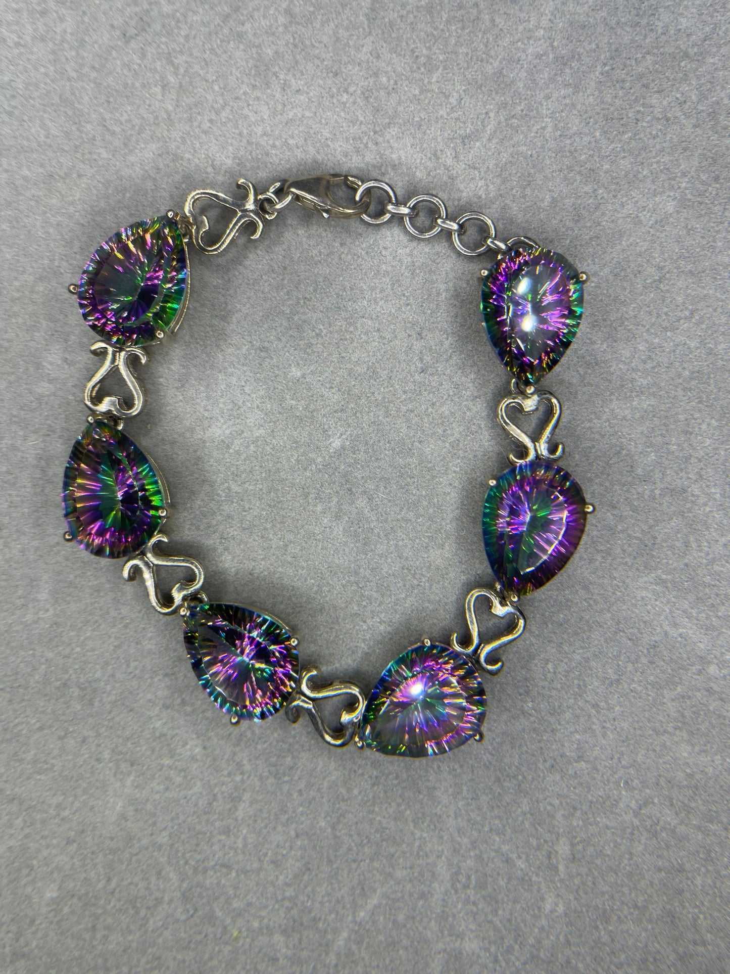 81 Carat Mystic Topaz Sterling Silver Bracelet