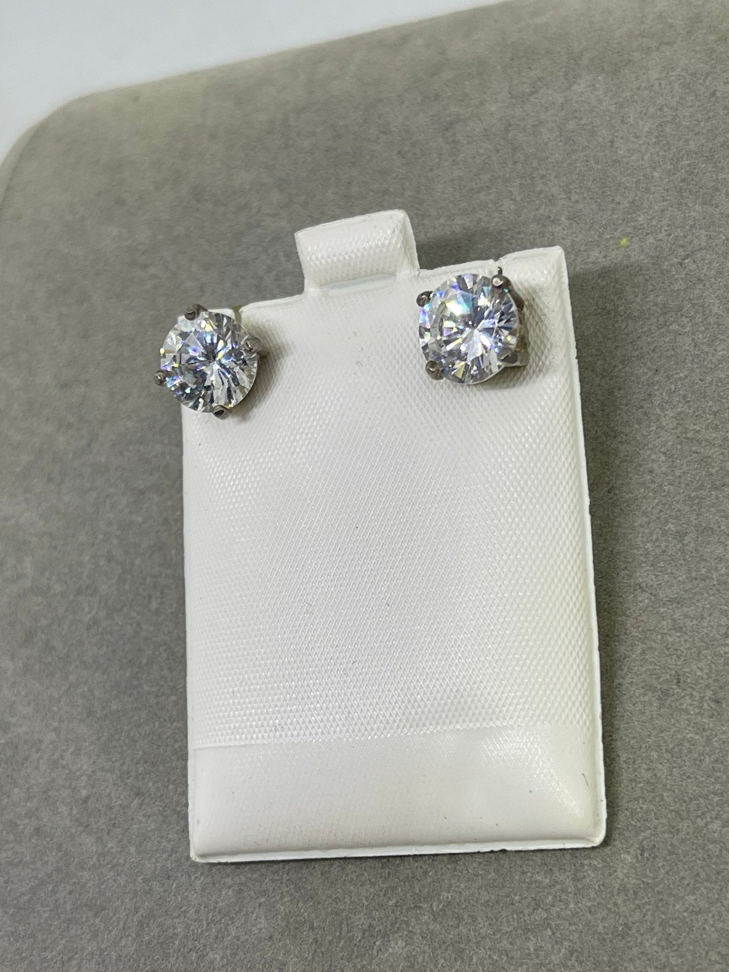 2.75 Carat CZ Sterling Silver Stud Earrings