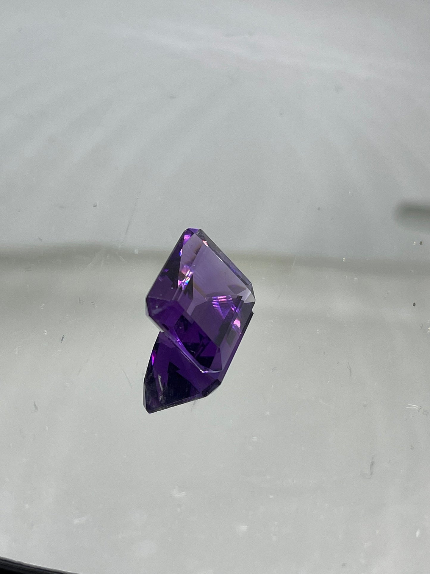 10.47 Carat Bolivian Amethyst Emerald Cut Loose Stone