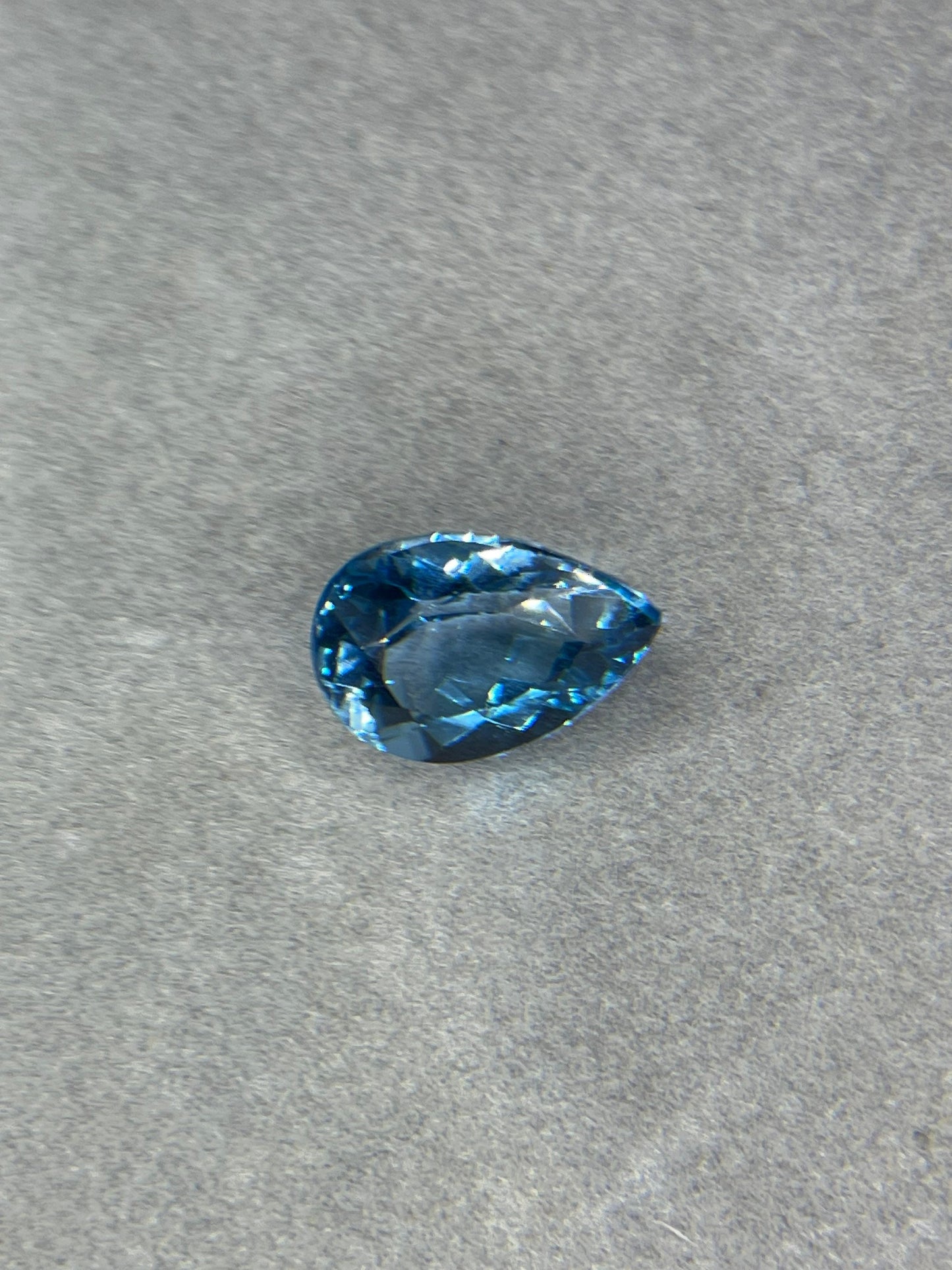 14.51 Carat Blue Topaz Pear Cut Loose Stone