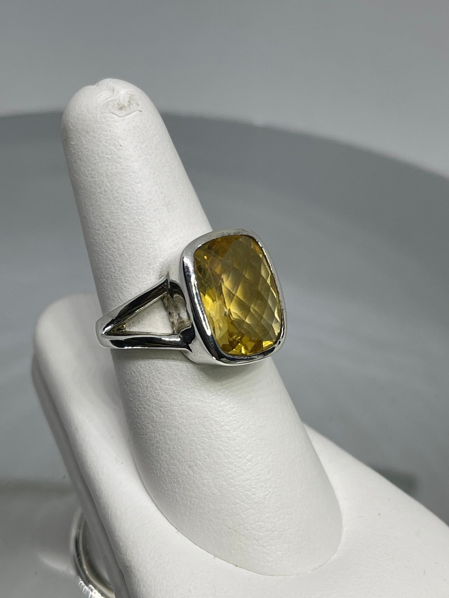 Natural Citrine Sterling Silver Ring