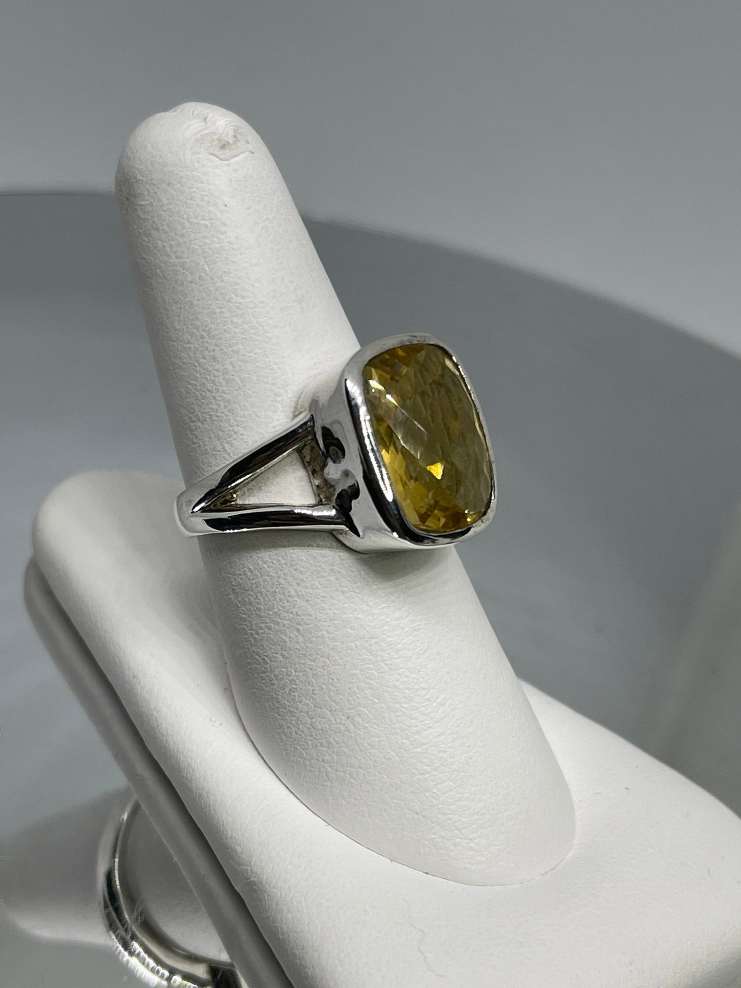 Natural Citrine Sterling Silver Ring