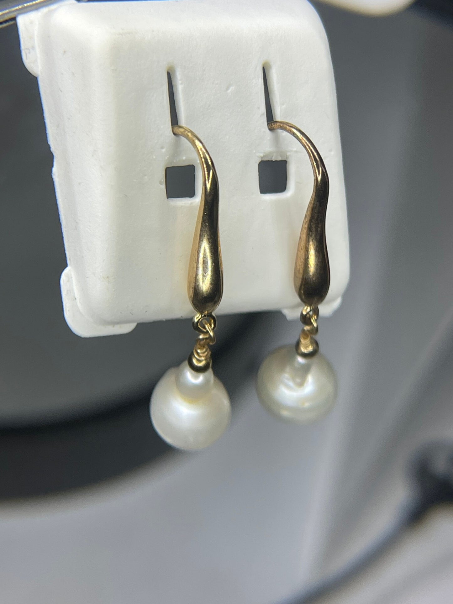 Natural Freshwater Pearl Vermeil Handmade Dangle Earrings