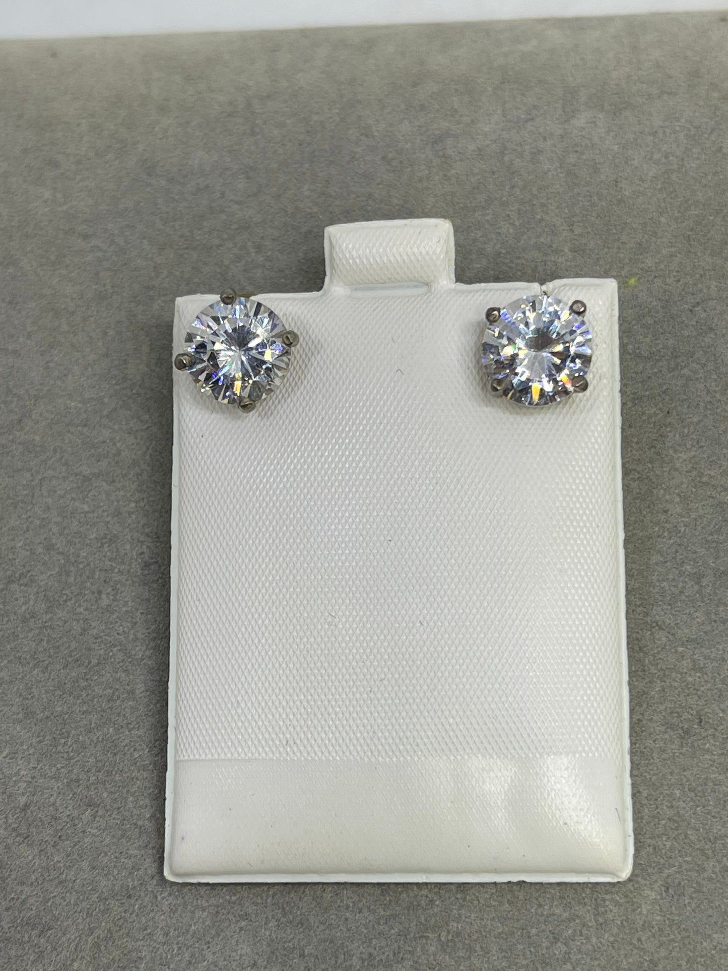 2.75 Carat CZ Sterling Silver Stud Earrings