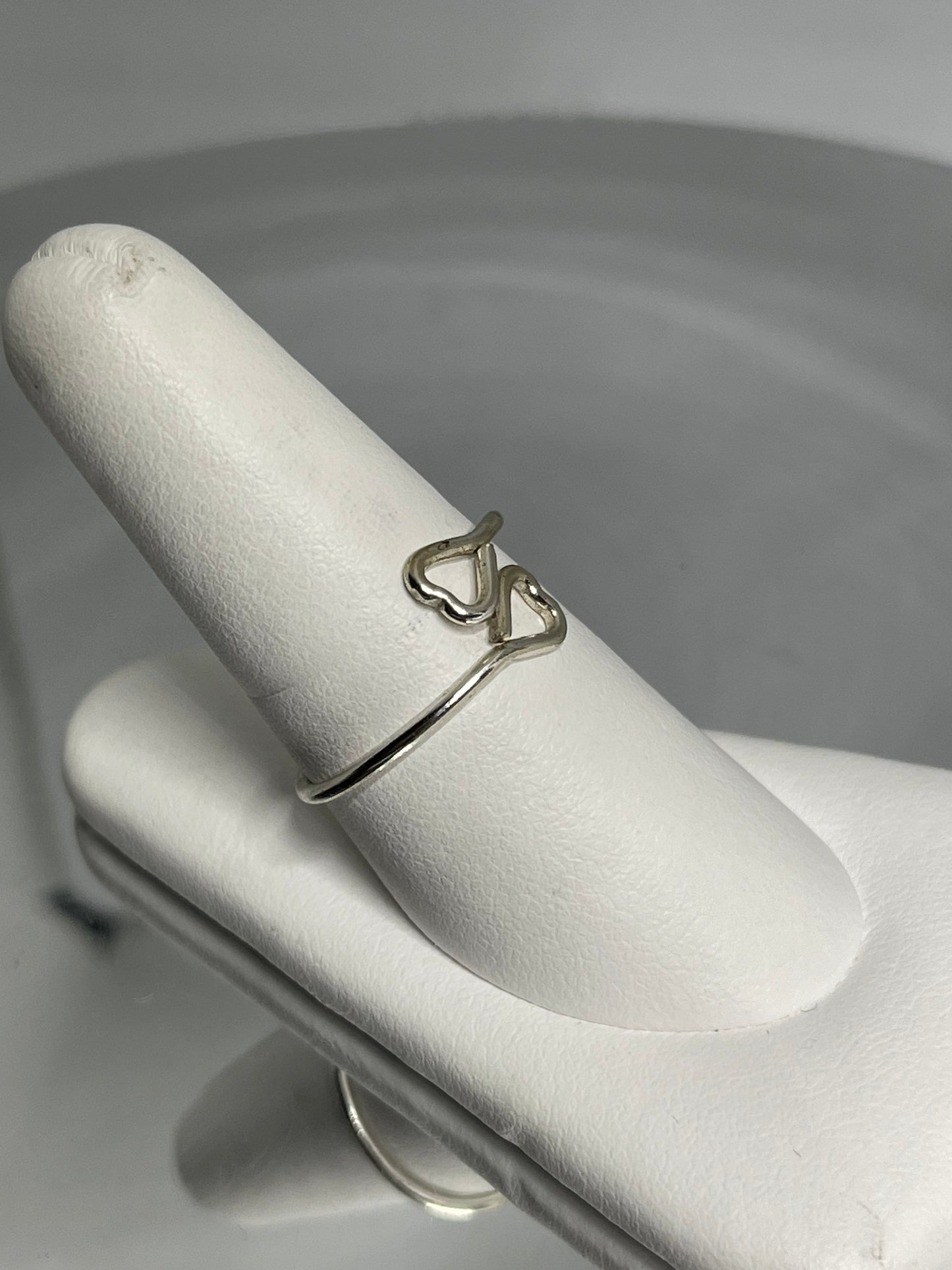 Handmade Sterling Silver Heart Adjustable Ring