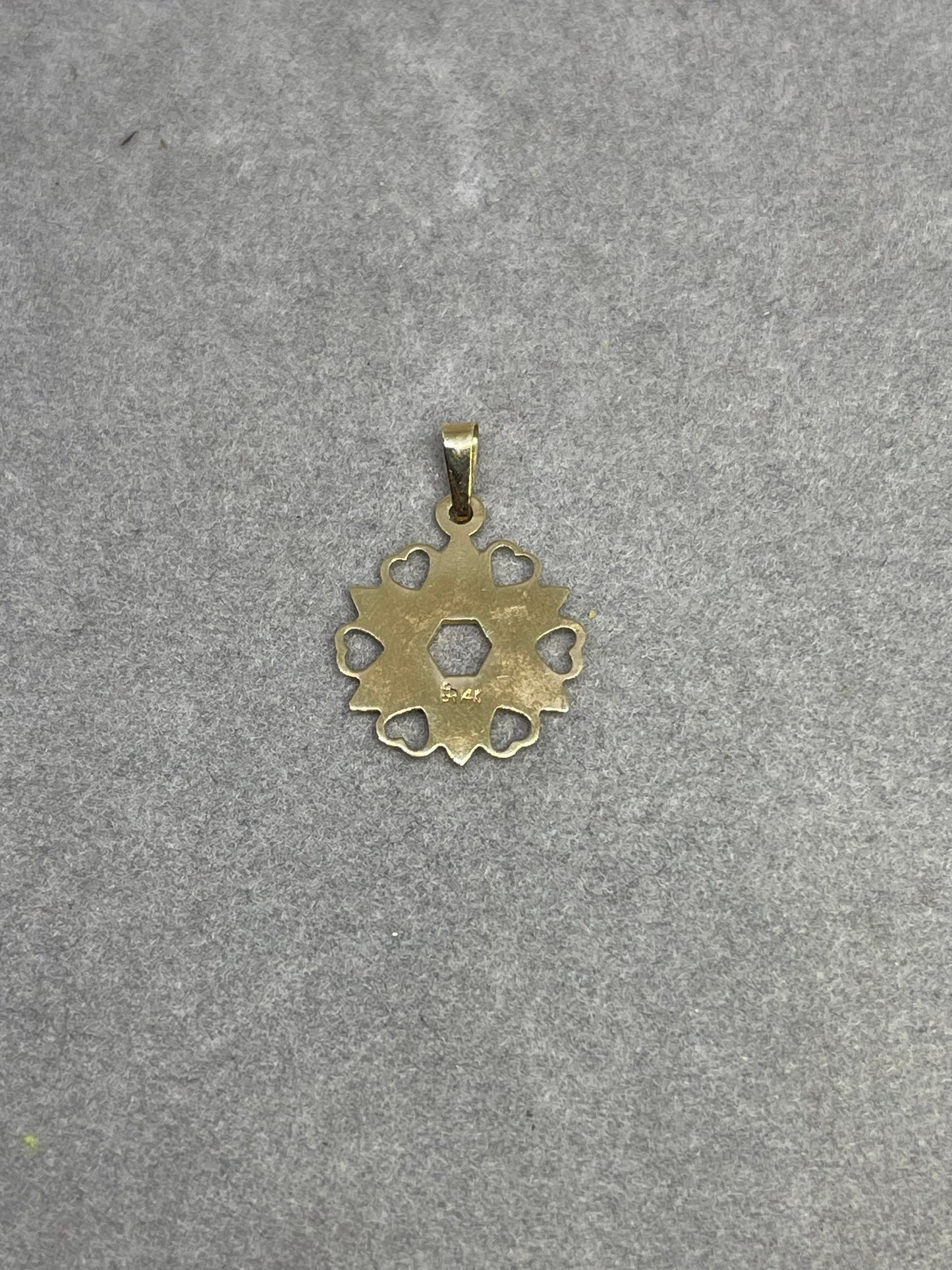 Star Of David 14k Yellow Gold Pendant