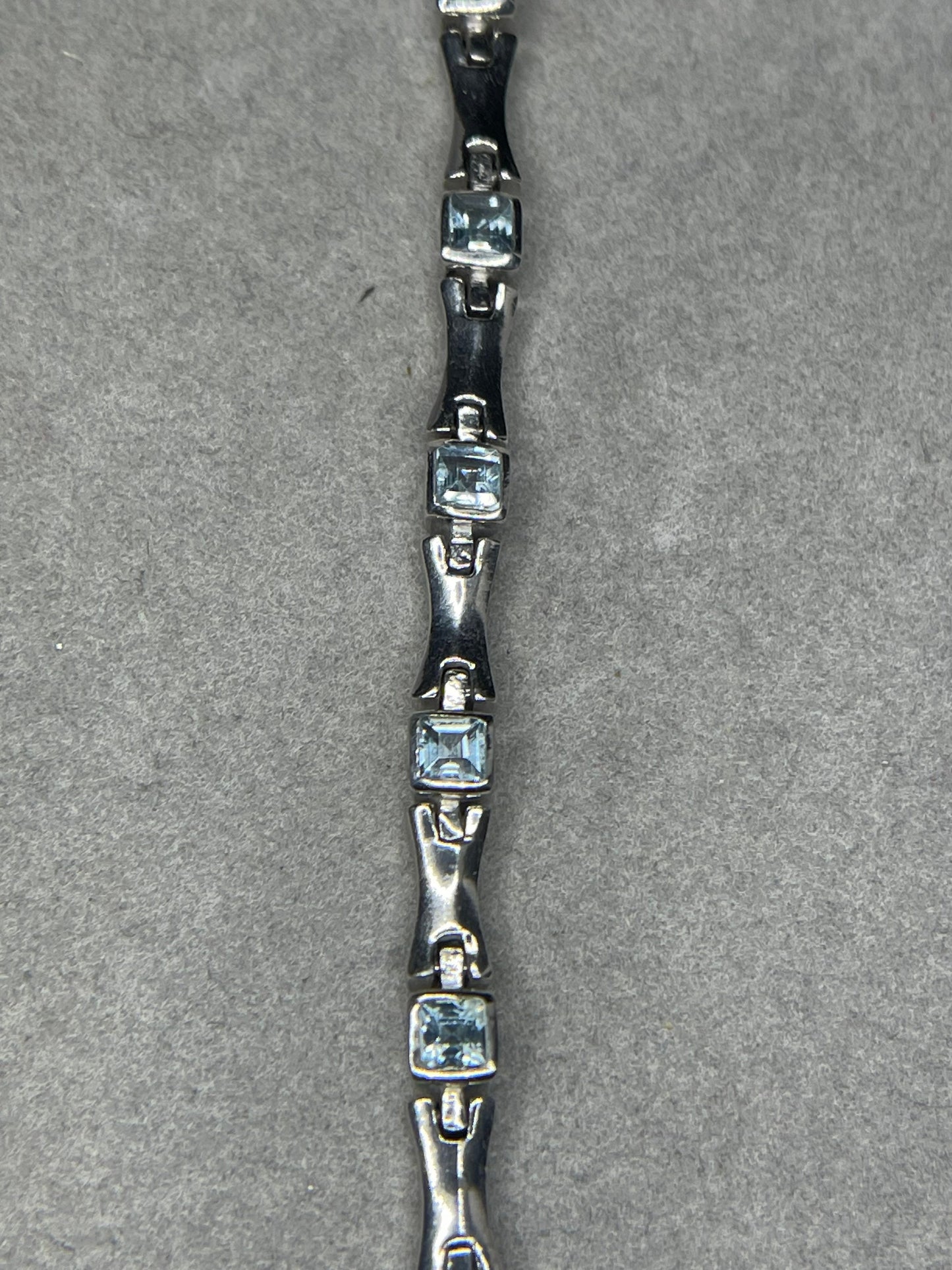 Blue Topaz Sterling Silver Bracelet