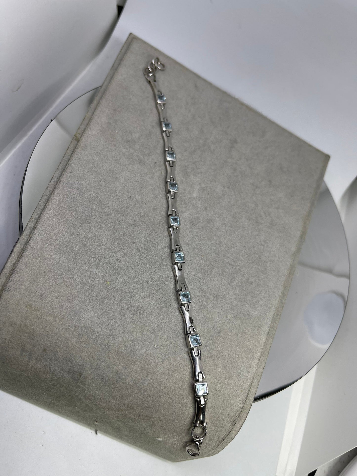 Blue Topaz Sterling Silver Bracelet