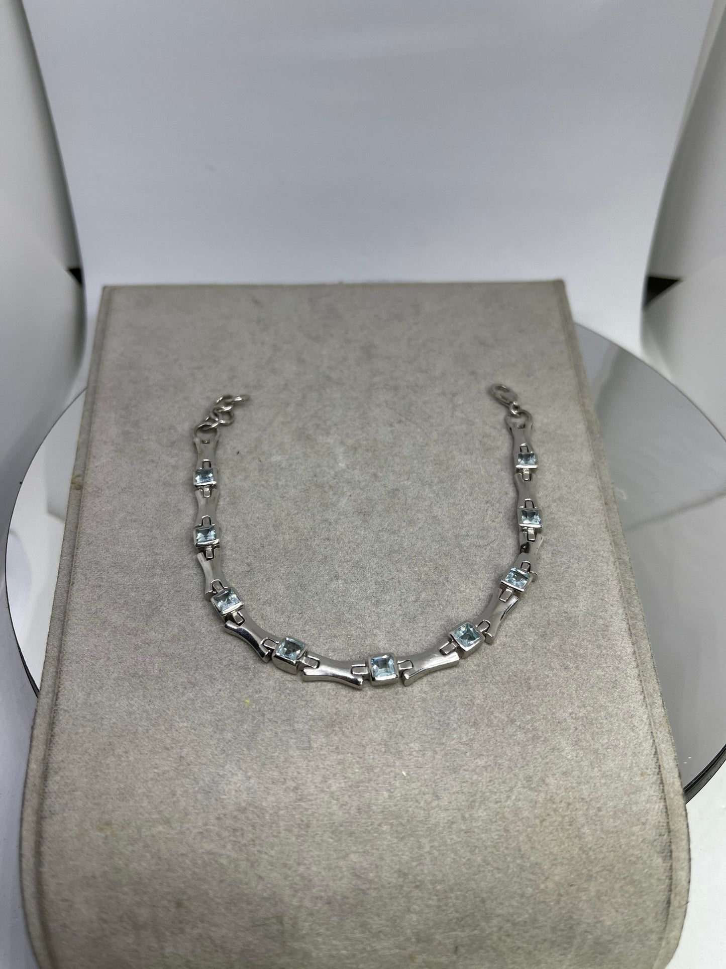 Blue Topaz Sterling Silver Bracelet