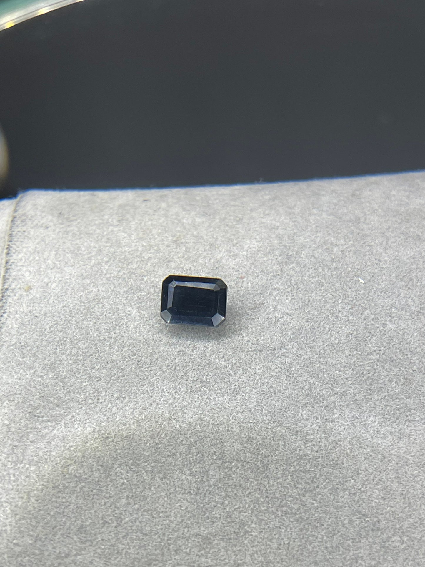 Natural Unheated Midnight Sapphire Emerald Cut 8x6 Loose Gemstones (Matching Pair Per Order 4 Carats Total Weight)