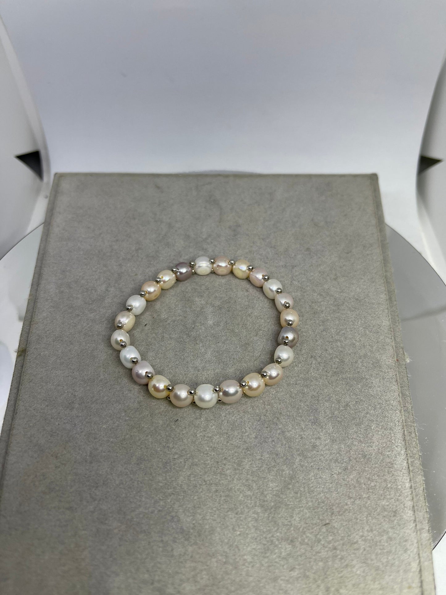 Natural Freshwater Pearl Sterling Silver Bracelet