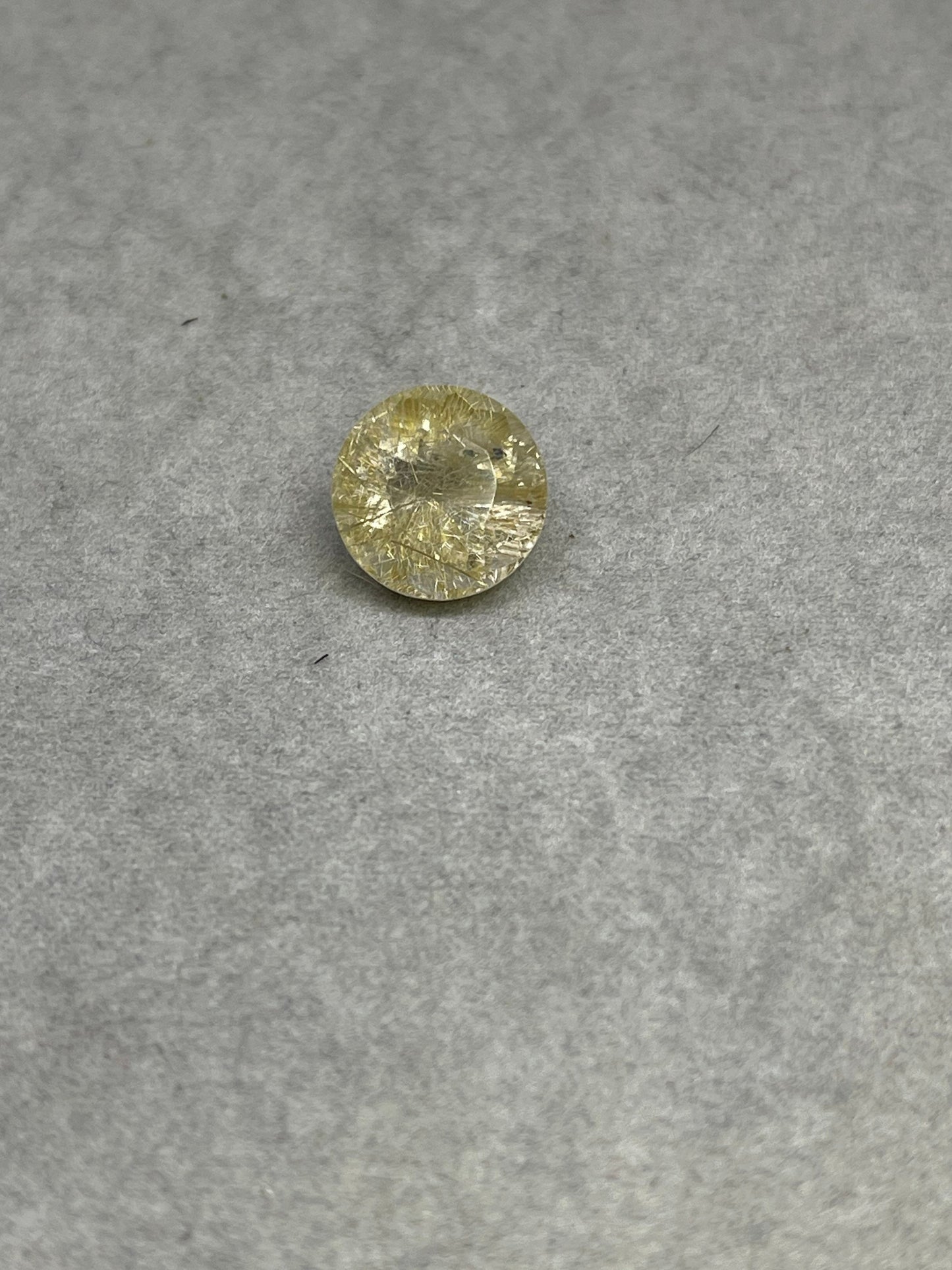 Faceted Rutile Quartz Round Loose Gemstones