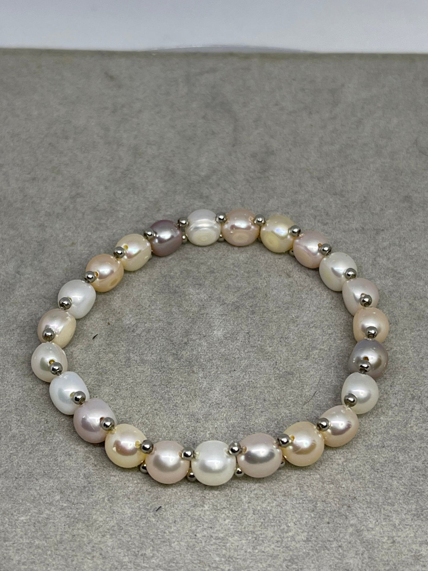 Natural Freshwater Pearl Sterling Silver Bracelet