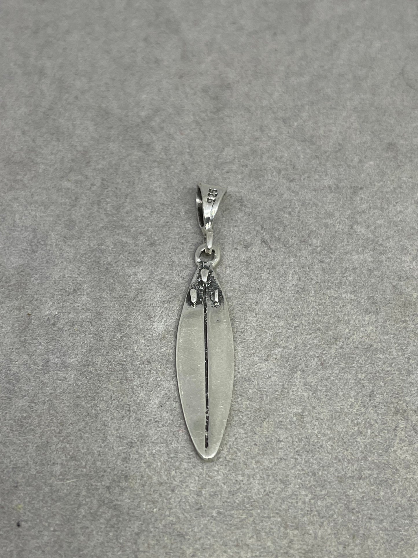 Surfboard Sterling Silver Pendant