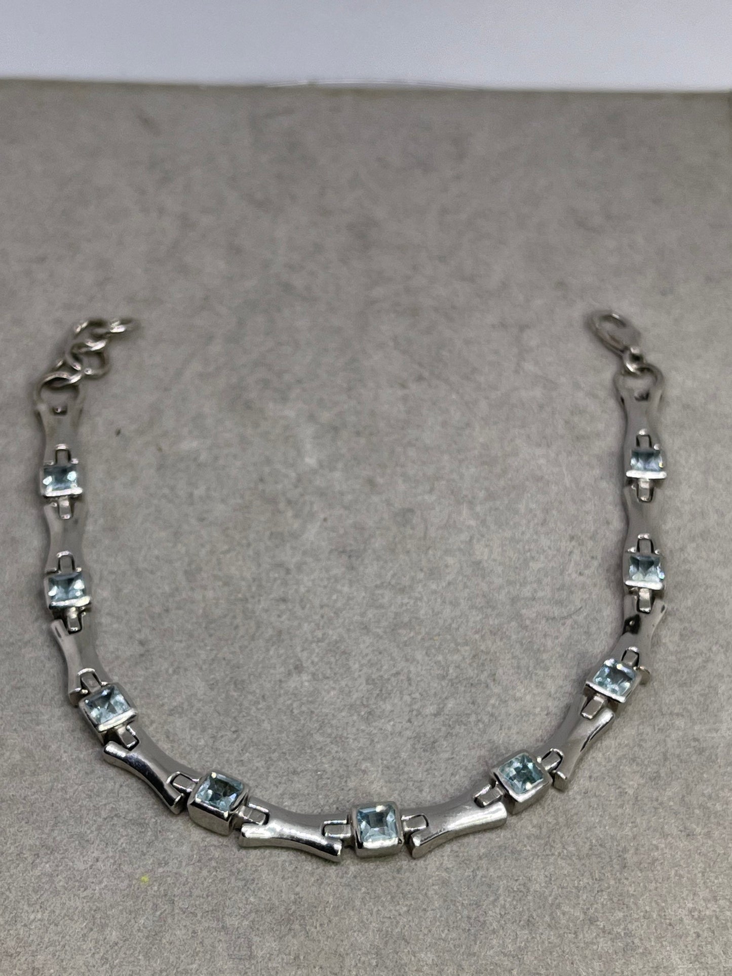 Blue Topaz Sterling Silver Bracelet