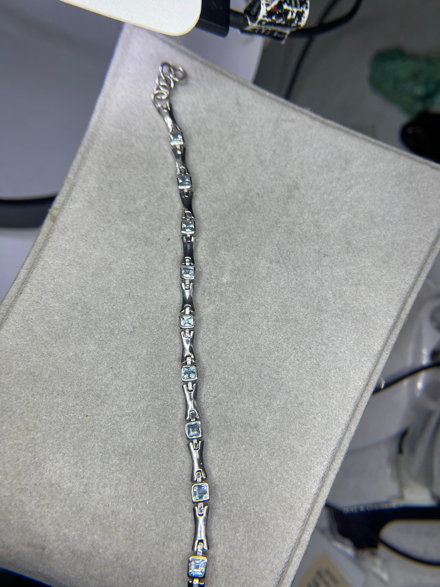 Blue Topaz Sterling Silver Bracelet