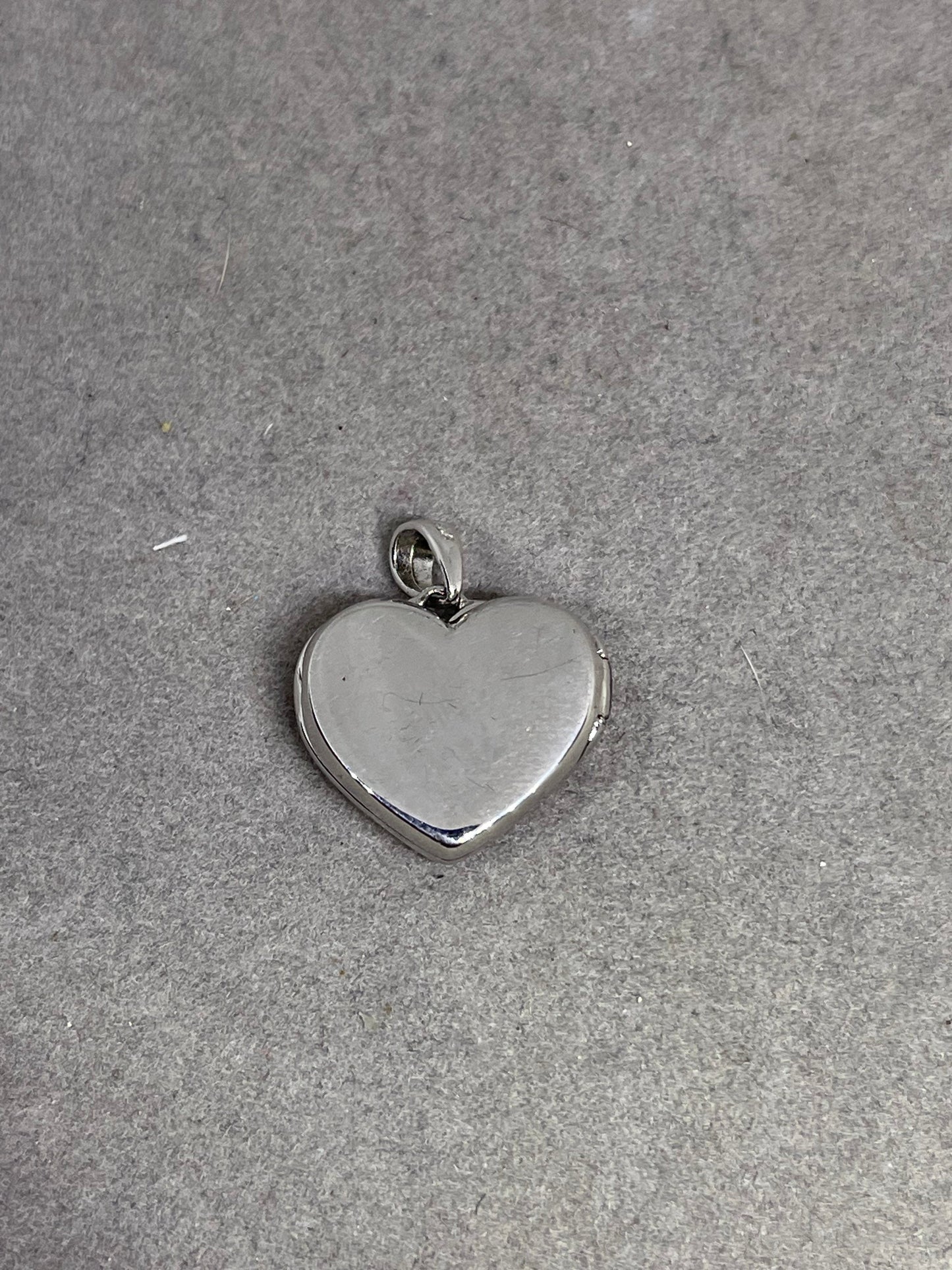 Cubic Zirconia Heart Locket Sterling Silver Pendant