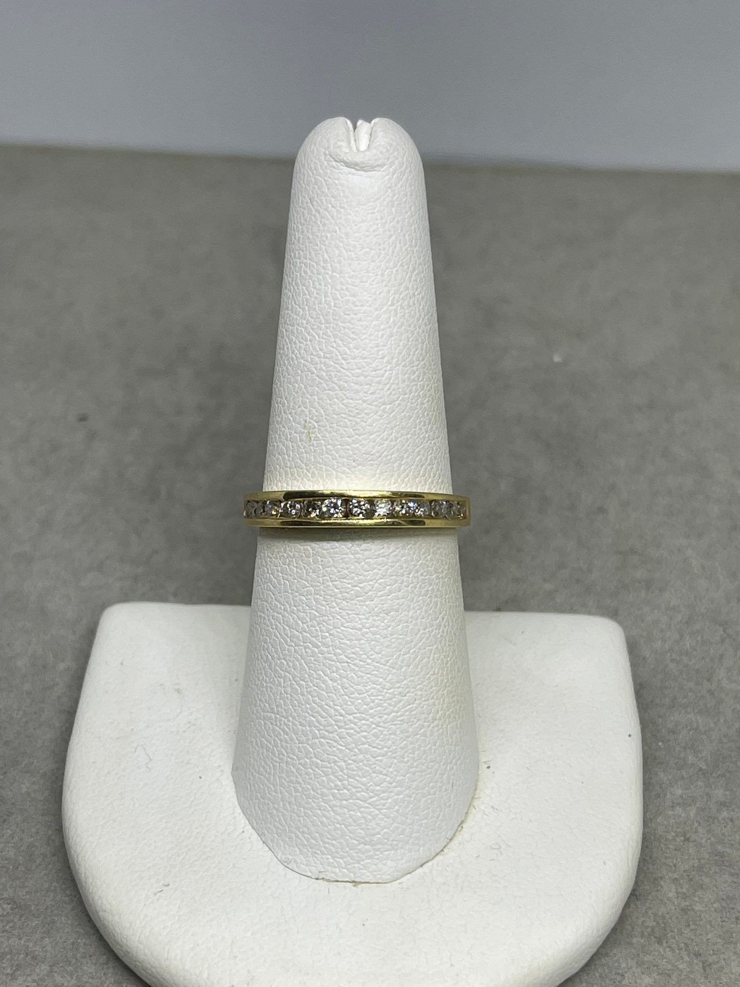 0.56 Carat Natural Diamond 14k Yellow Gold Wedding Band (Size 7.25)