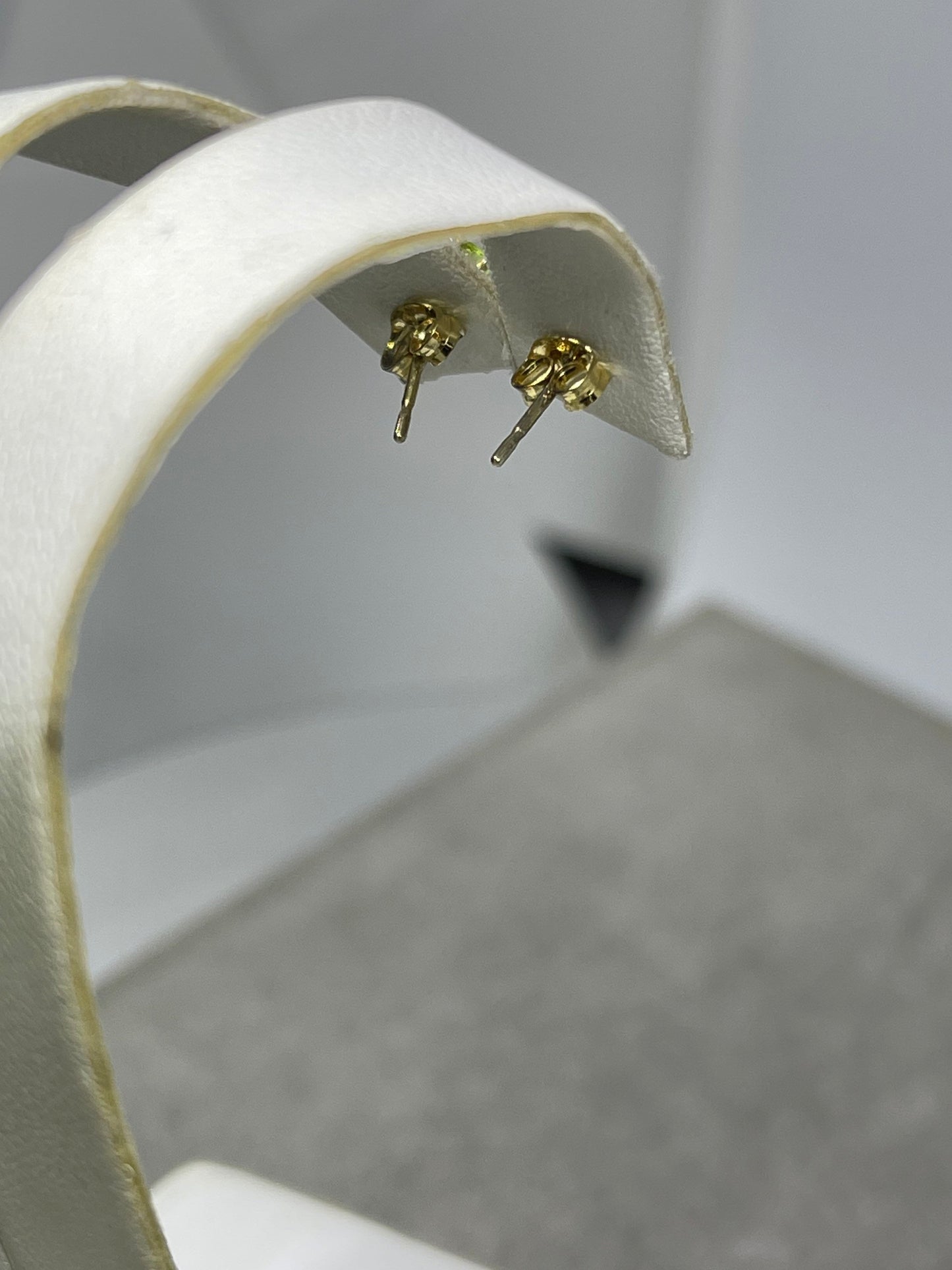 Natural Peridot Sterling Silver Vermeil Stud Earrings