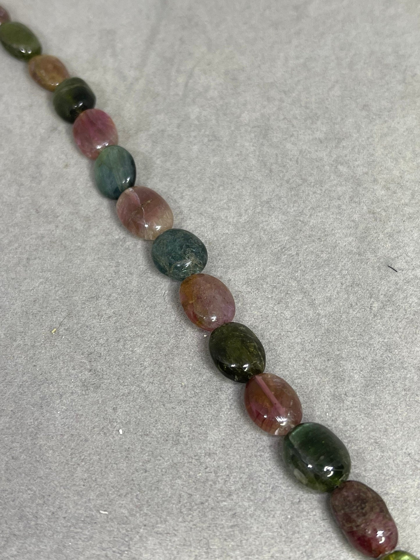 Natural Multicolor Tourmaline Beaded Vermeil Bracelet