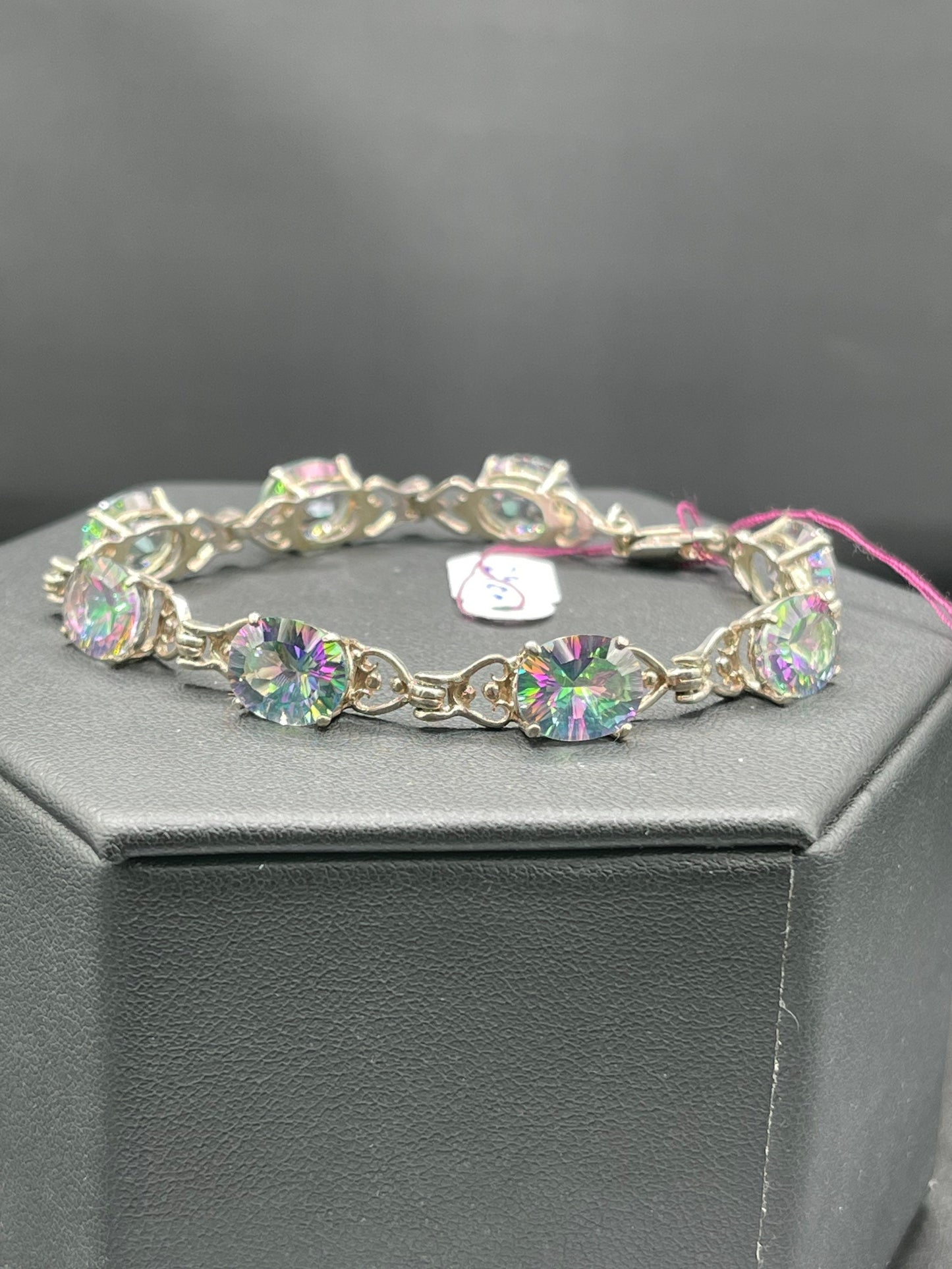 29 Carat Mystic Topaz Sterling Silver Bracelet (7 inches)