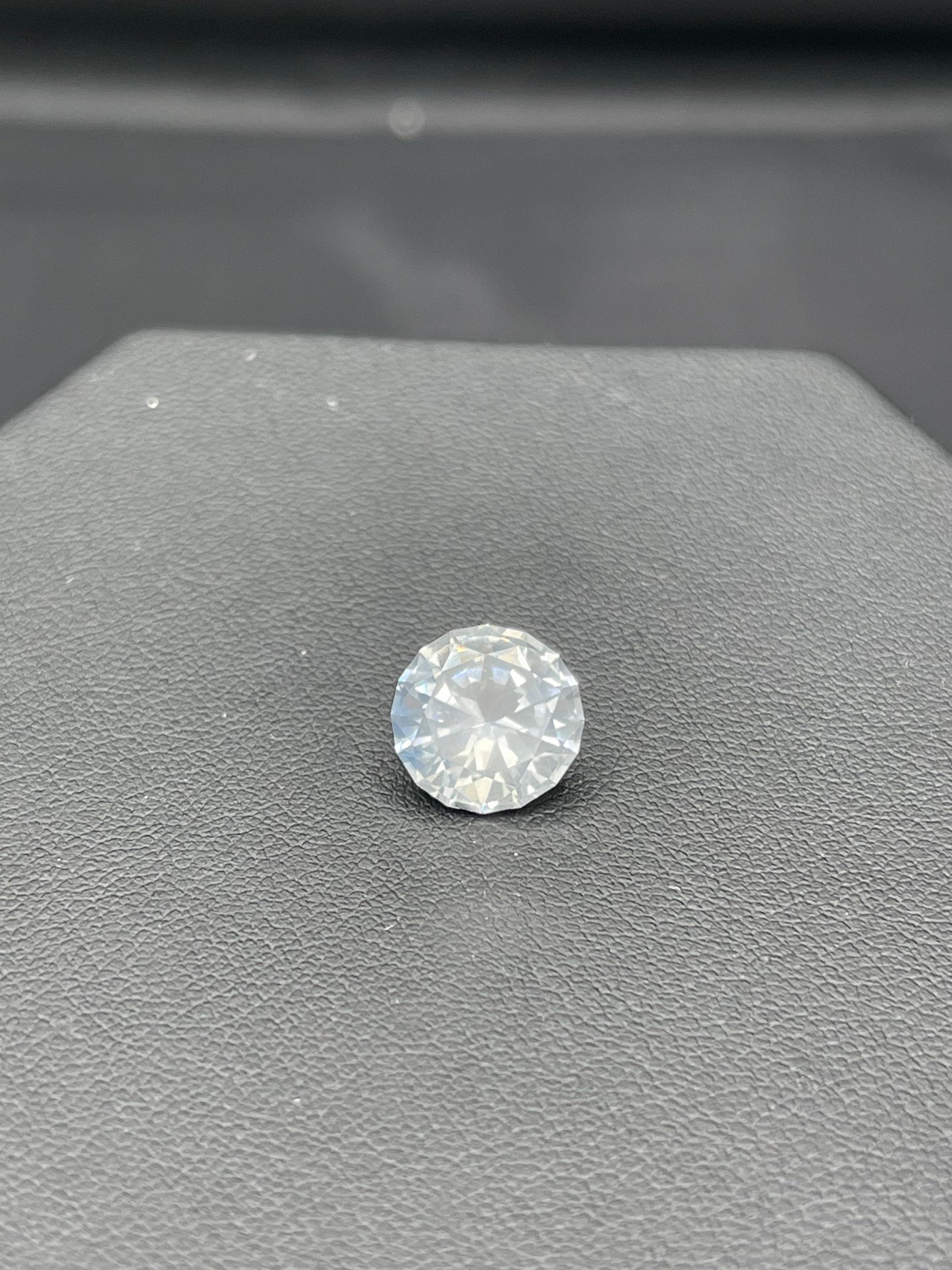 5.66 Natural GIA Certified Round Brilliant White (Very Light Blue) Sapphire