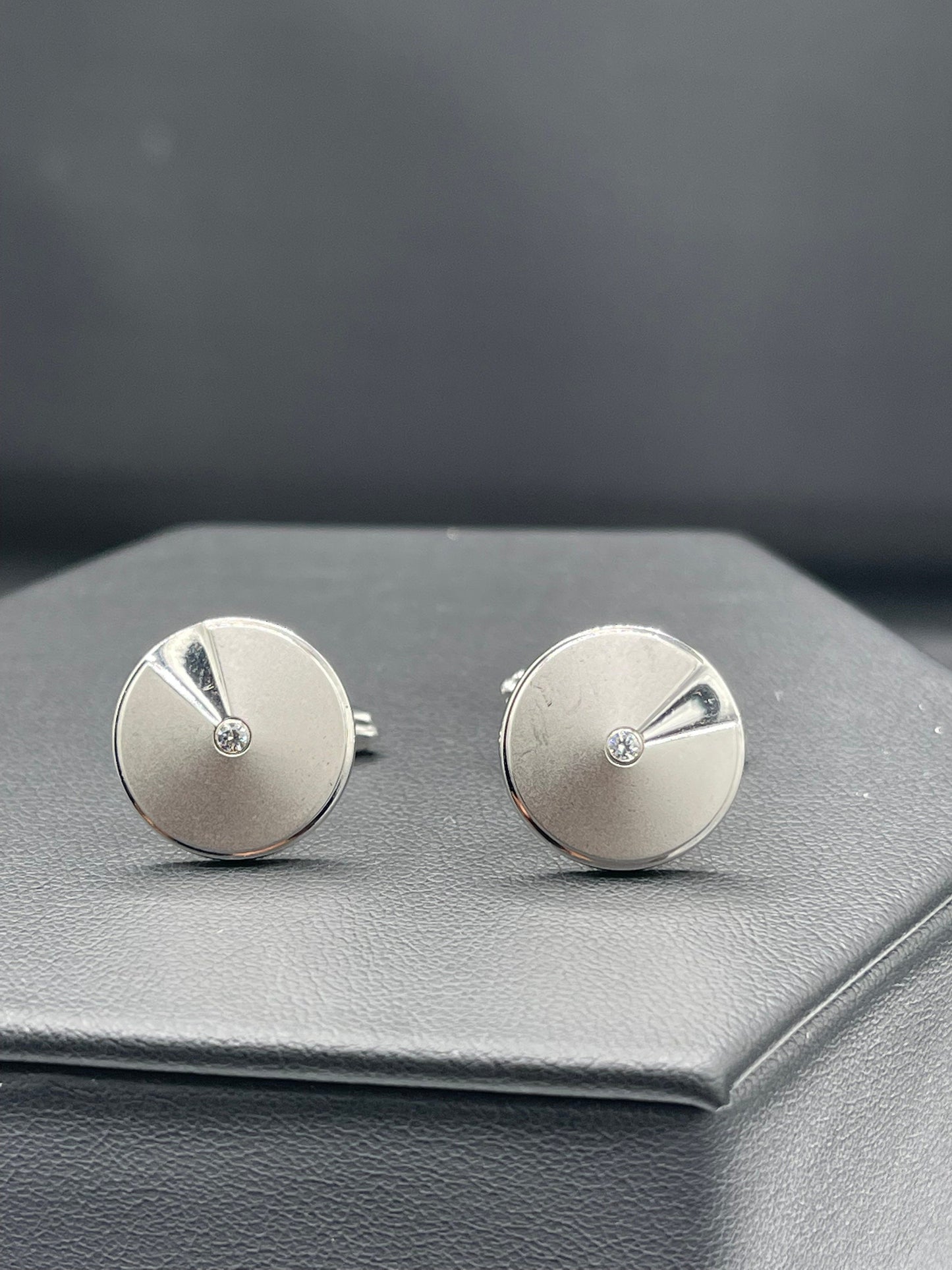 Sterling Silver & CZ Cufflinks