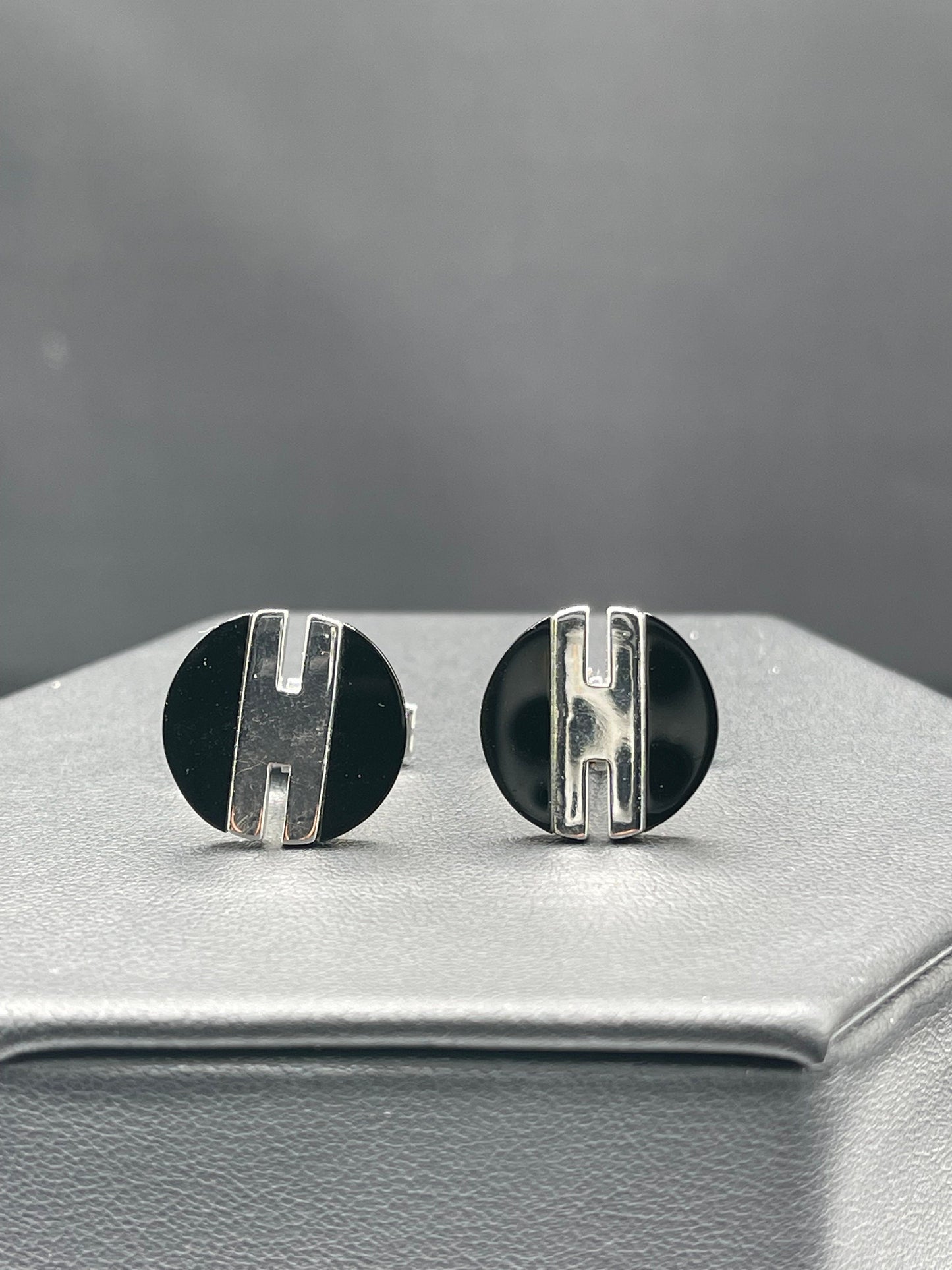 Black Onyx & Sterling Silver Cufflinks