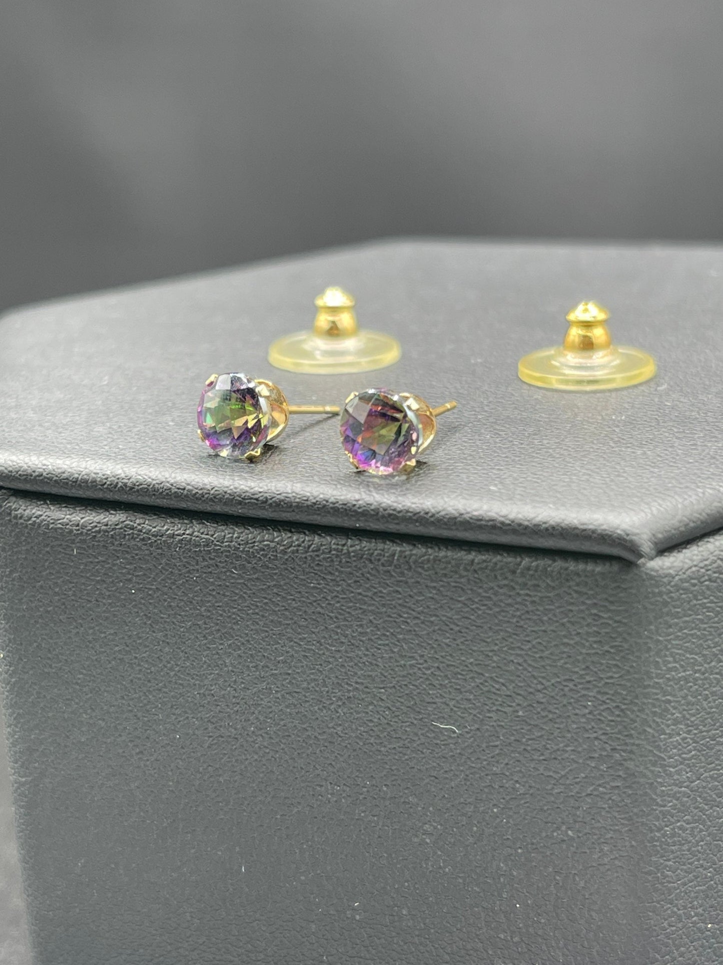 Mystic Topaz 14K Yellow Gold Earrings