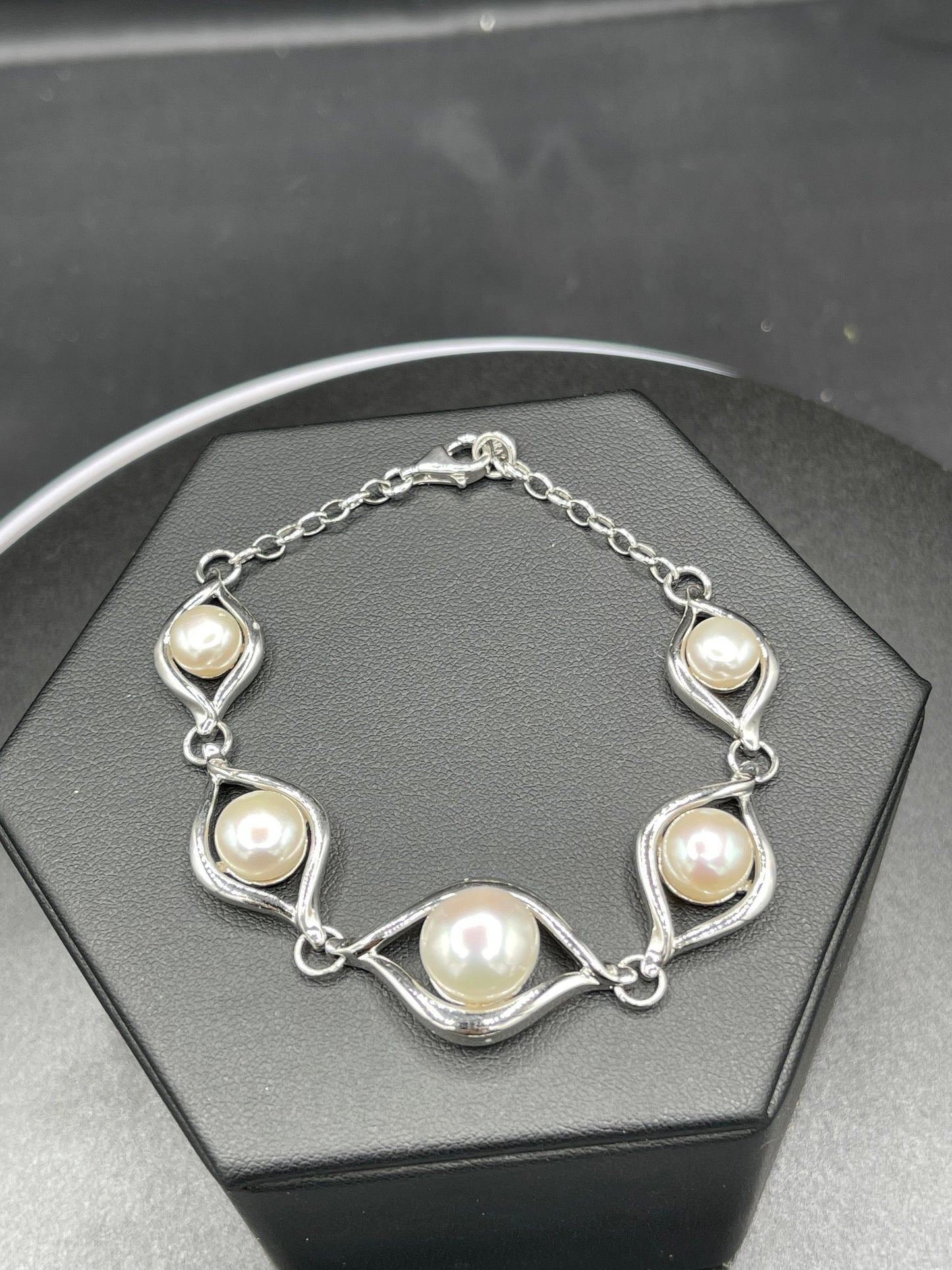 Tara & Sons Natural Pearl Sterling Silver Bracelet