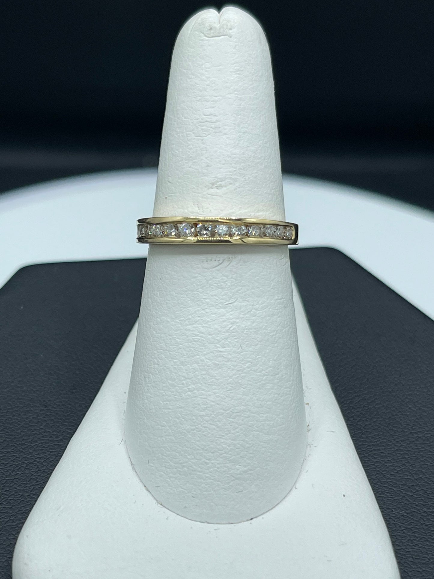 0.56 Carat Natural Diamond 14k Yellow Gold Wedding Band (Size 7.25)