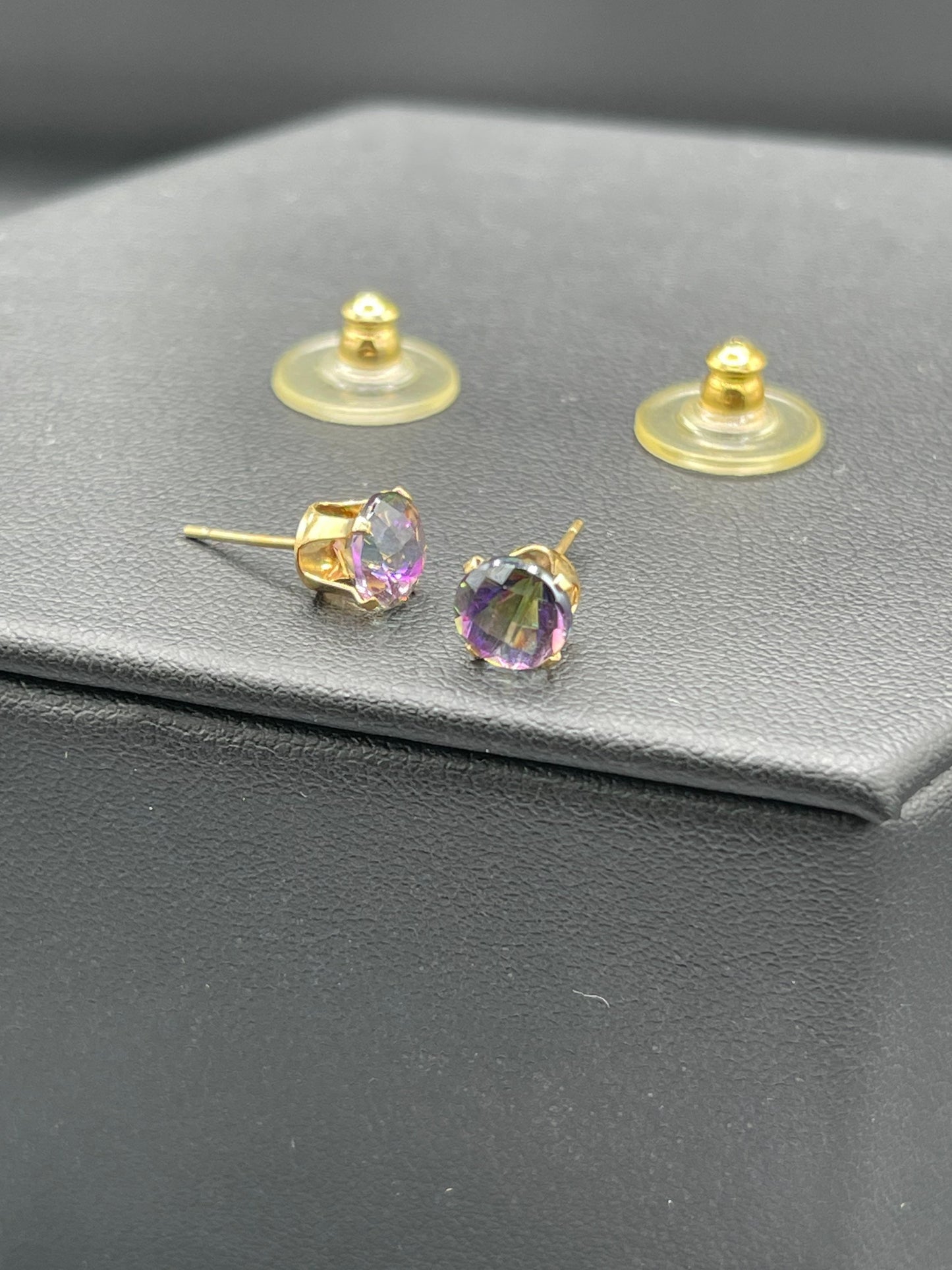 Mystic Topaz 14K Yellow Gold Earrings