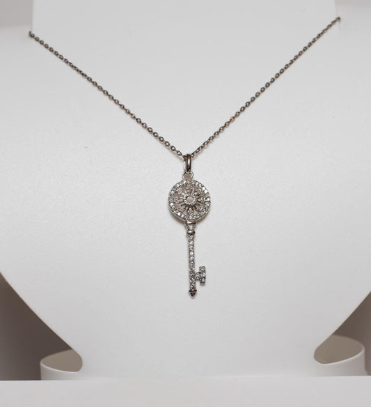 Key To My Heart Sterling Silver Pendant & Chain