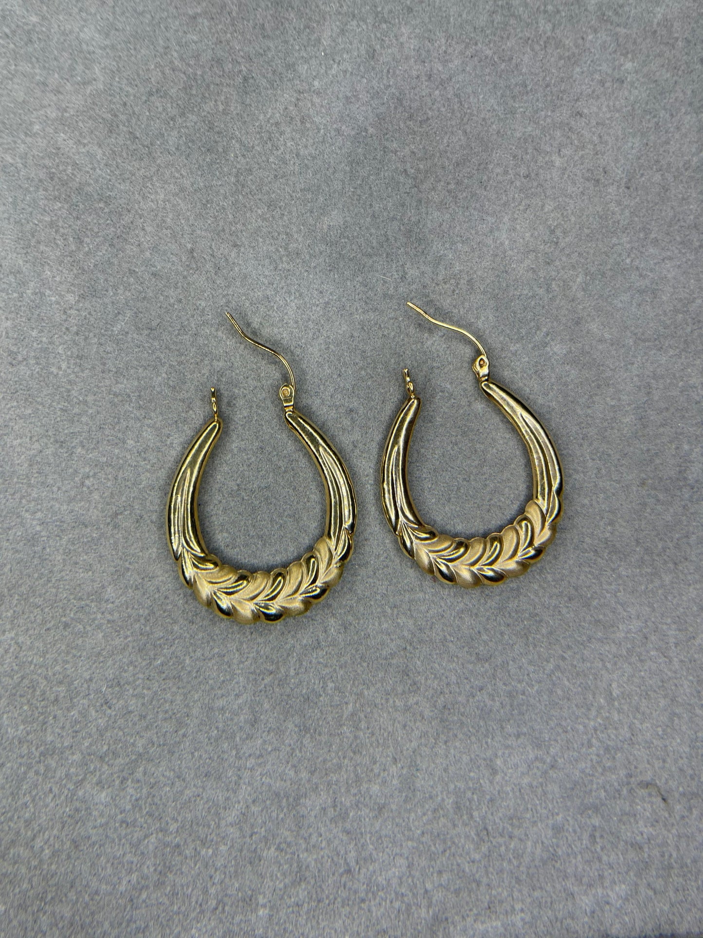 Large 14k Solid Gold Hoop Earrings