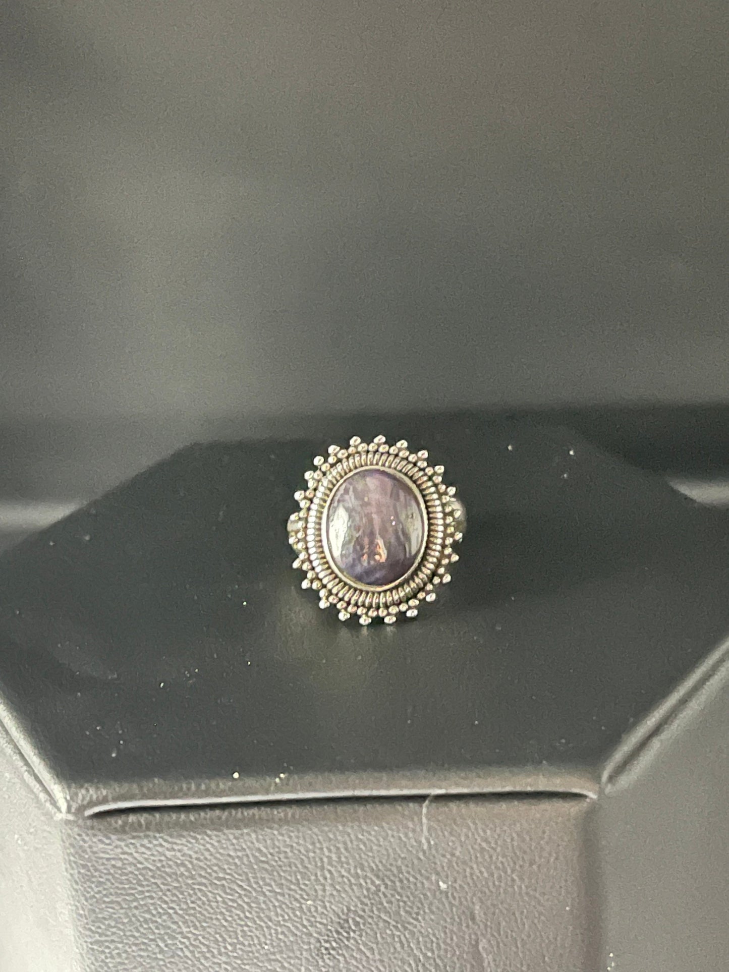 Natural Star Ruby Bezel Set Ring (Size 8)