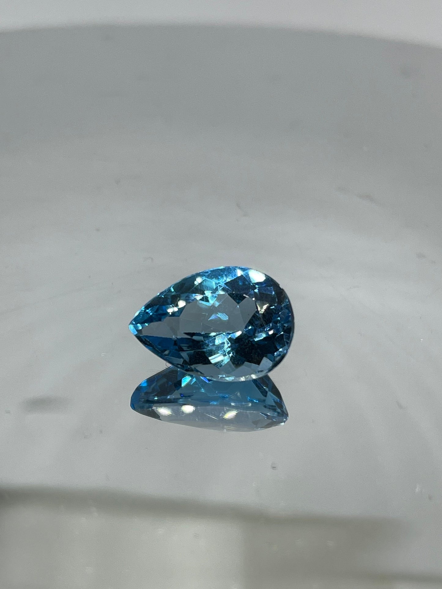 14.51 Carat Blue Topaz Pear Cut Loose Stone