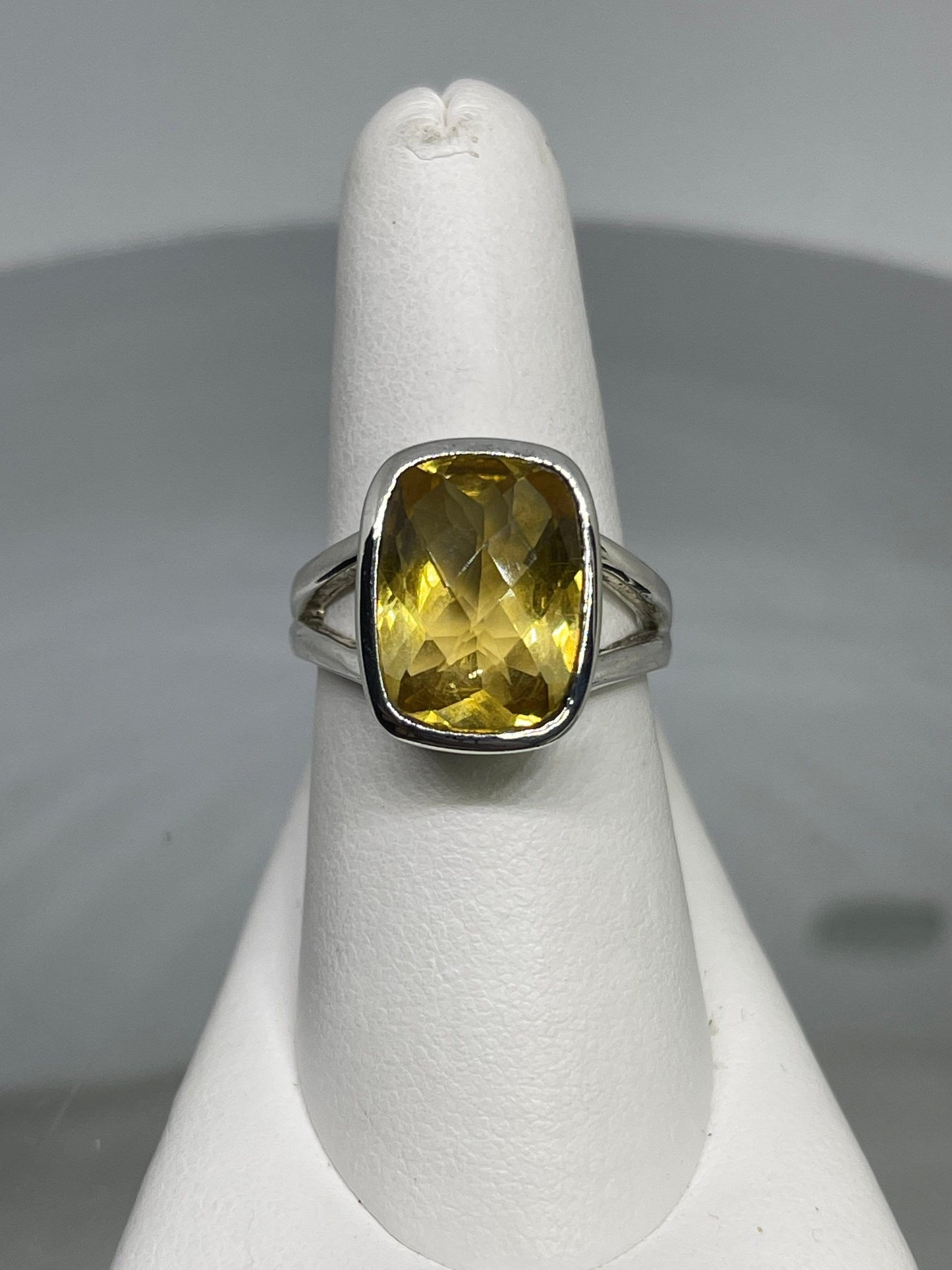 Natural Citrine Sterling Silver Ring