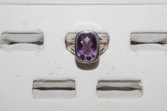 Natural Amethyst Sterling Silver Ring