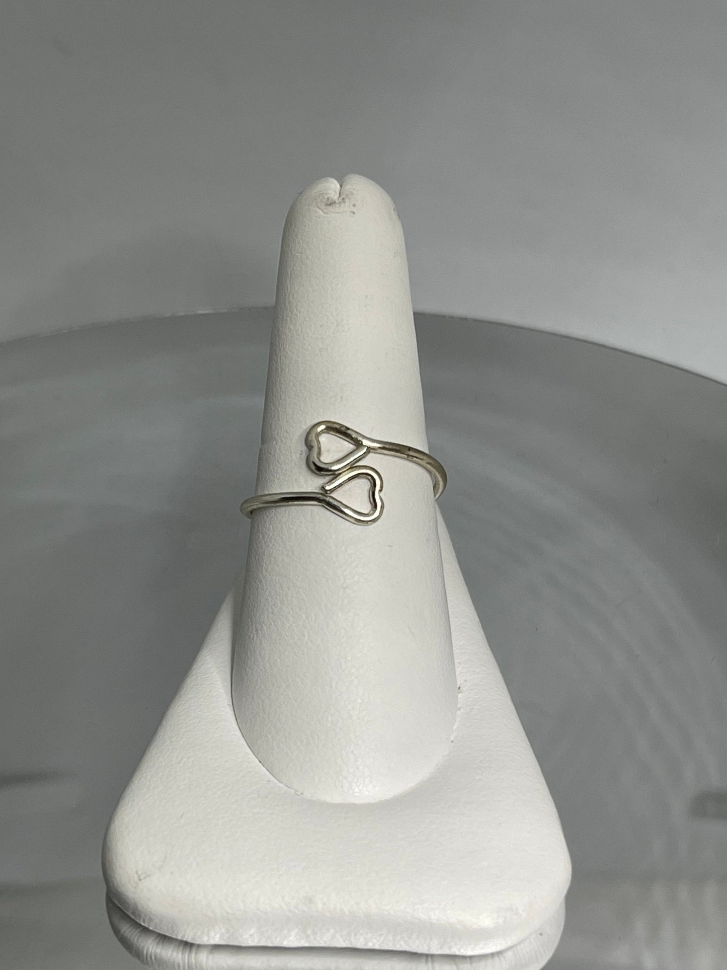 Handmade Sterling Silver Heart Adjustable Ring