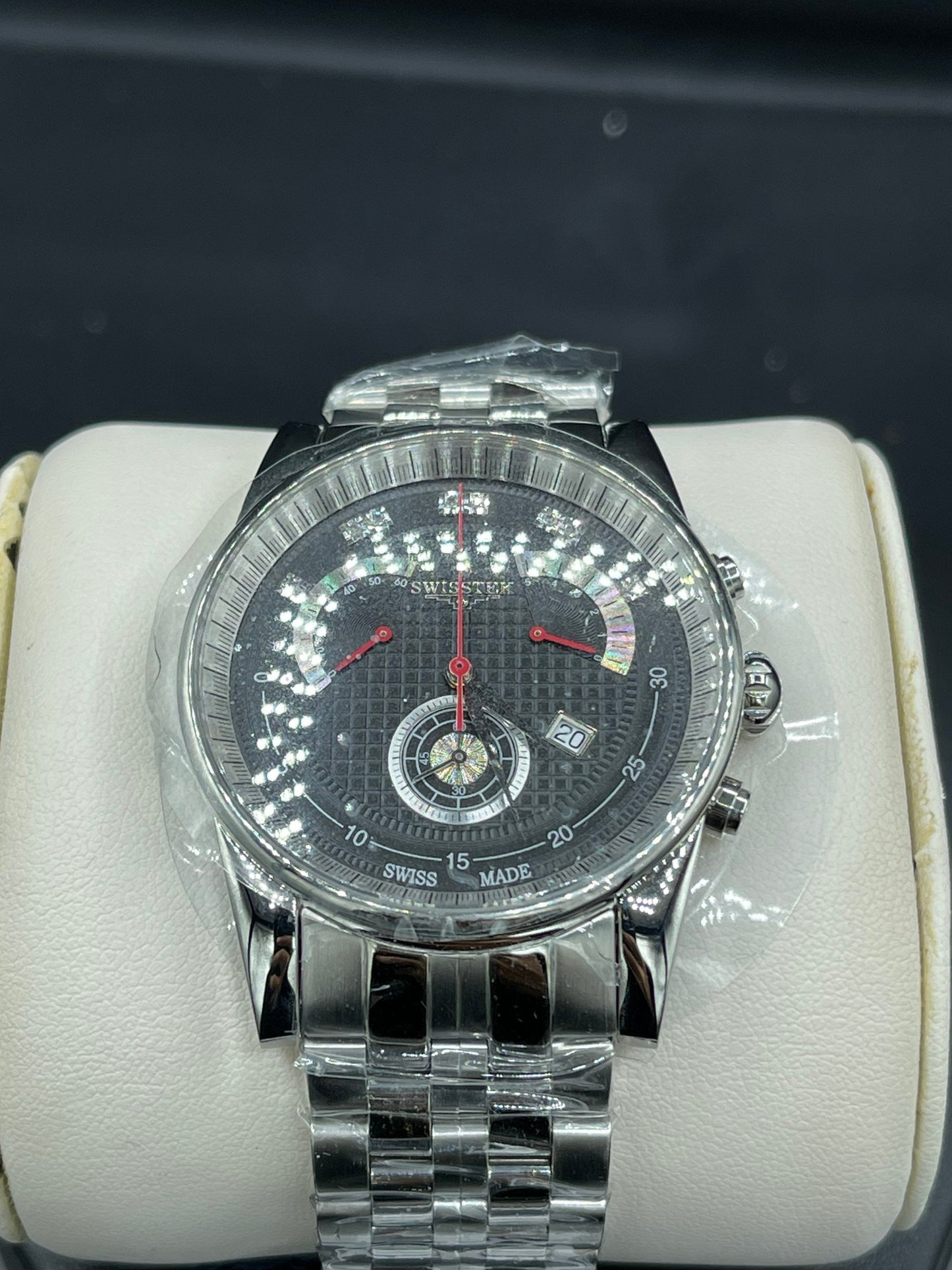 Mens Swisstek Diamond Automatic Watch